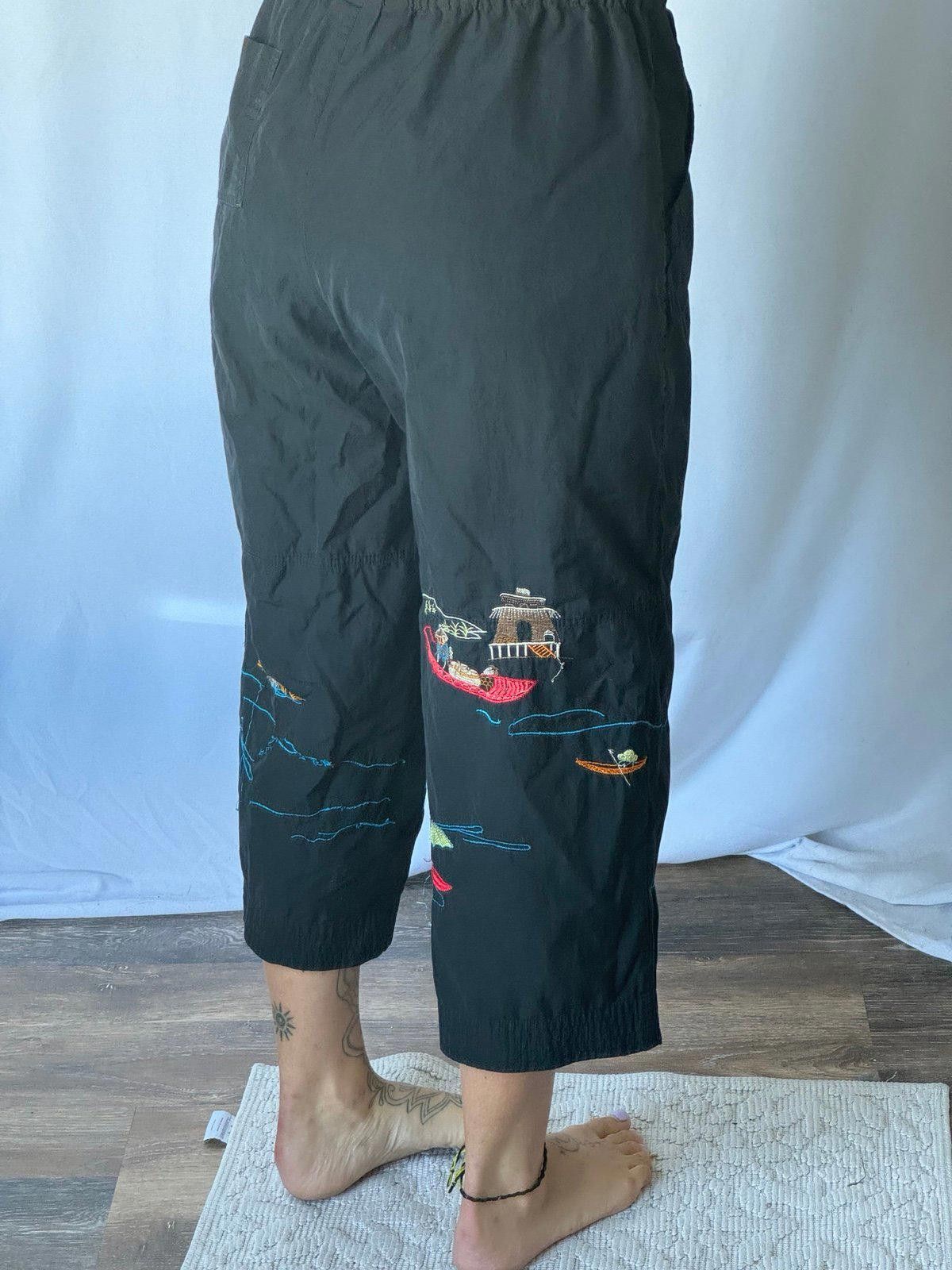 Designer Chicos embroidered pants Size 32" / US 10 / IT 46 - 6 Thumbnail