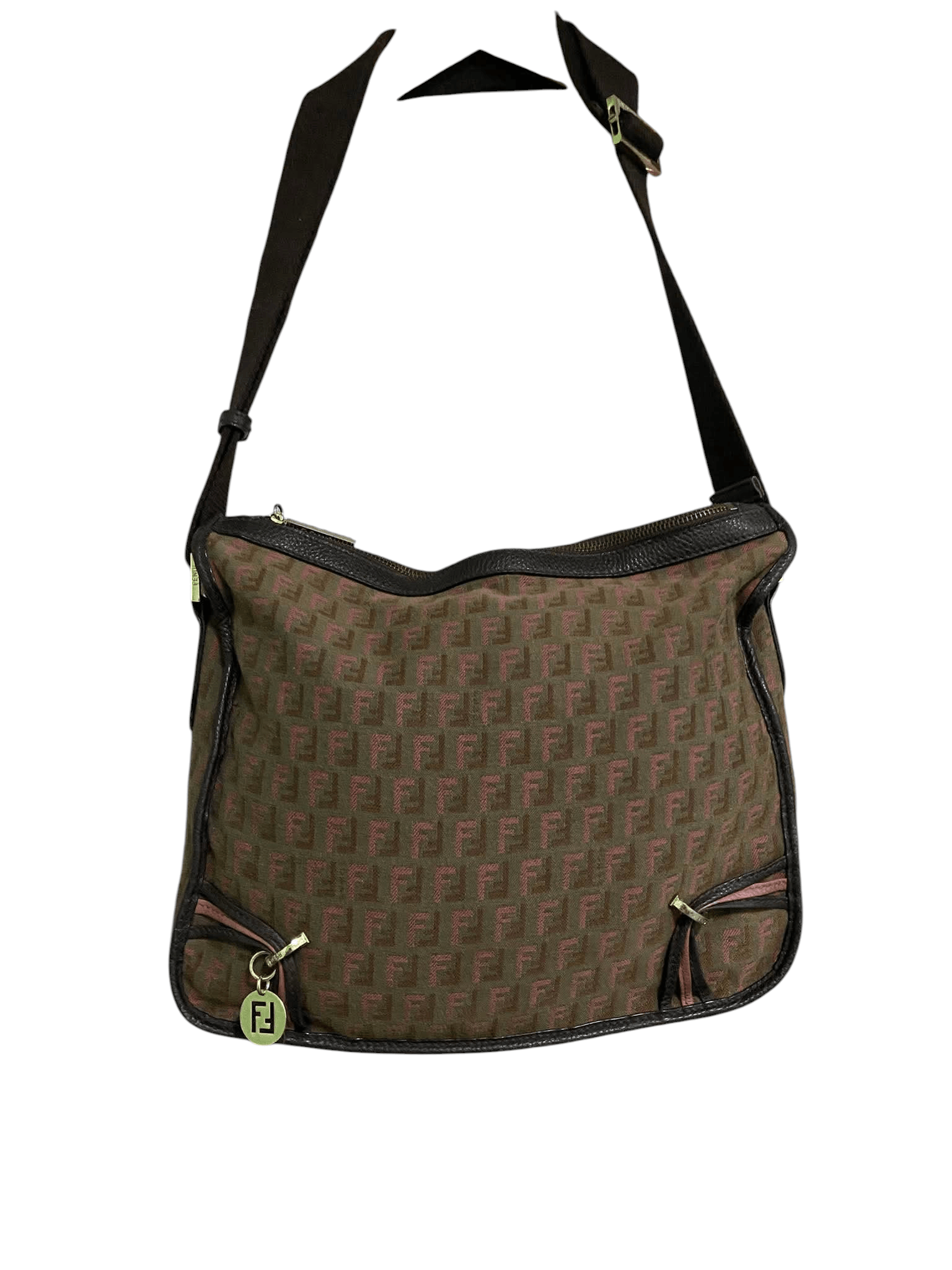 Fendi Vintage Late 2000's Fendi Zucchino Canvas Messenger Bag Size ONE SIZE - 1 Thumbnail