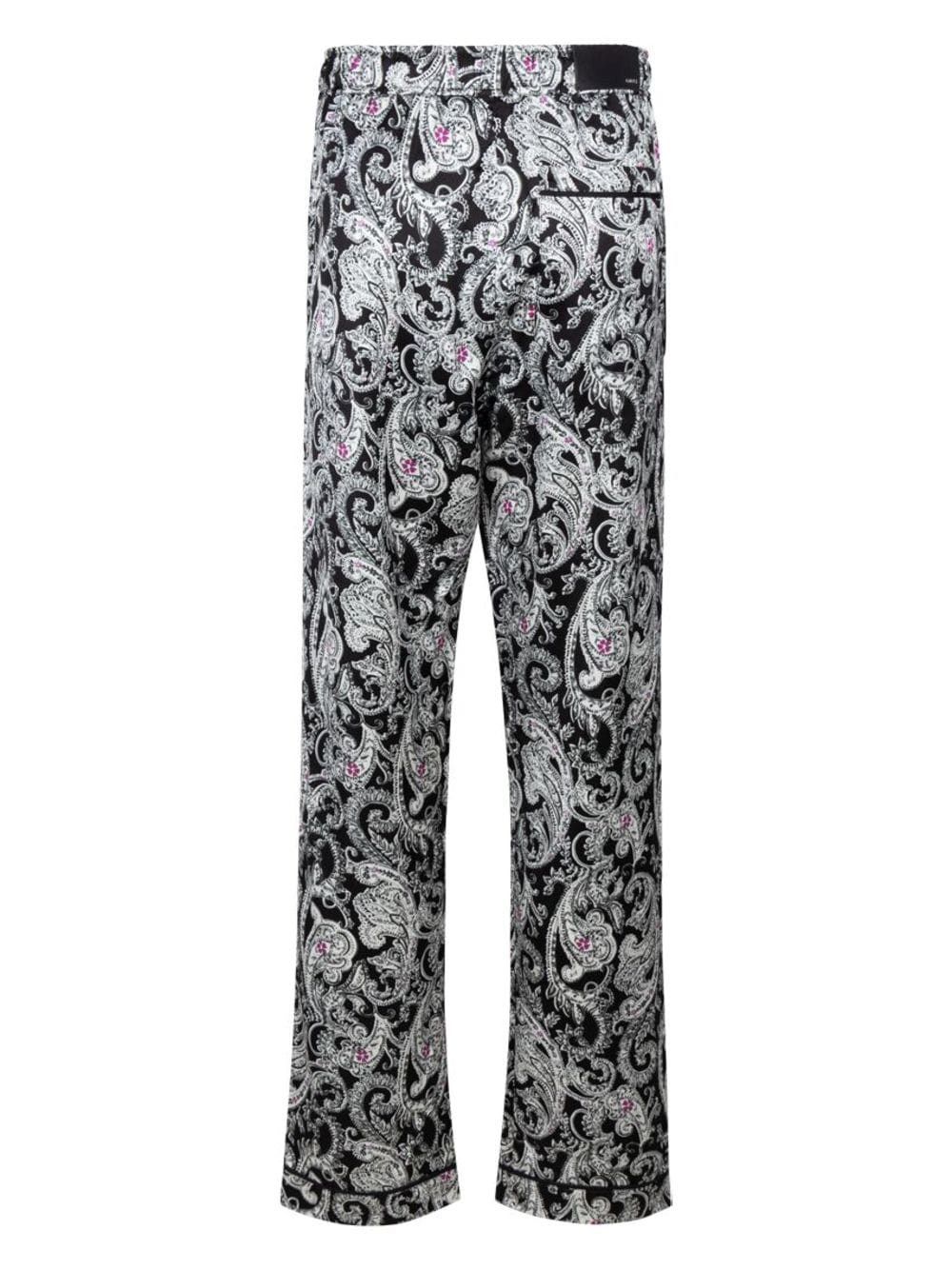 Amiri o1gr1nt1024 Paisley PJ Pant in Black White Size US 30 / EU 46 - 2 Thumbnail