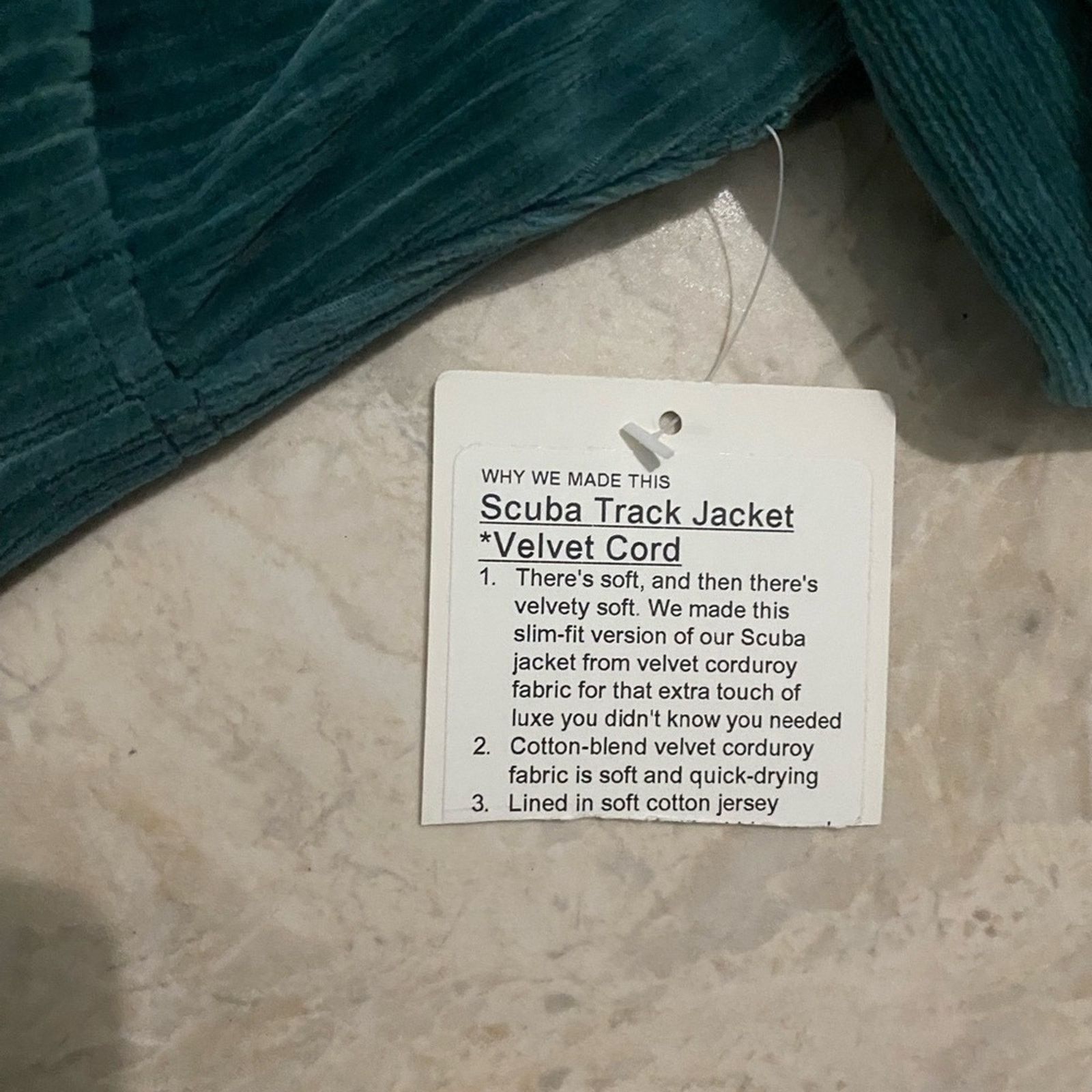 Lululemon NWT Scuba Track Jacket Velvet Cord Size XL / US 12-14 / IT 48-50 - 7 Thumbnail