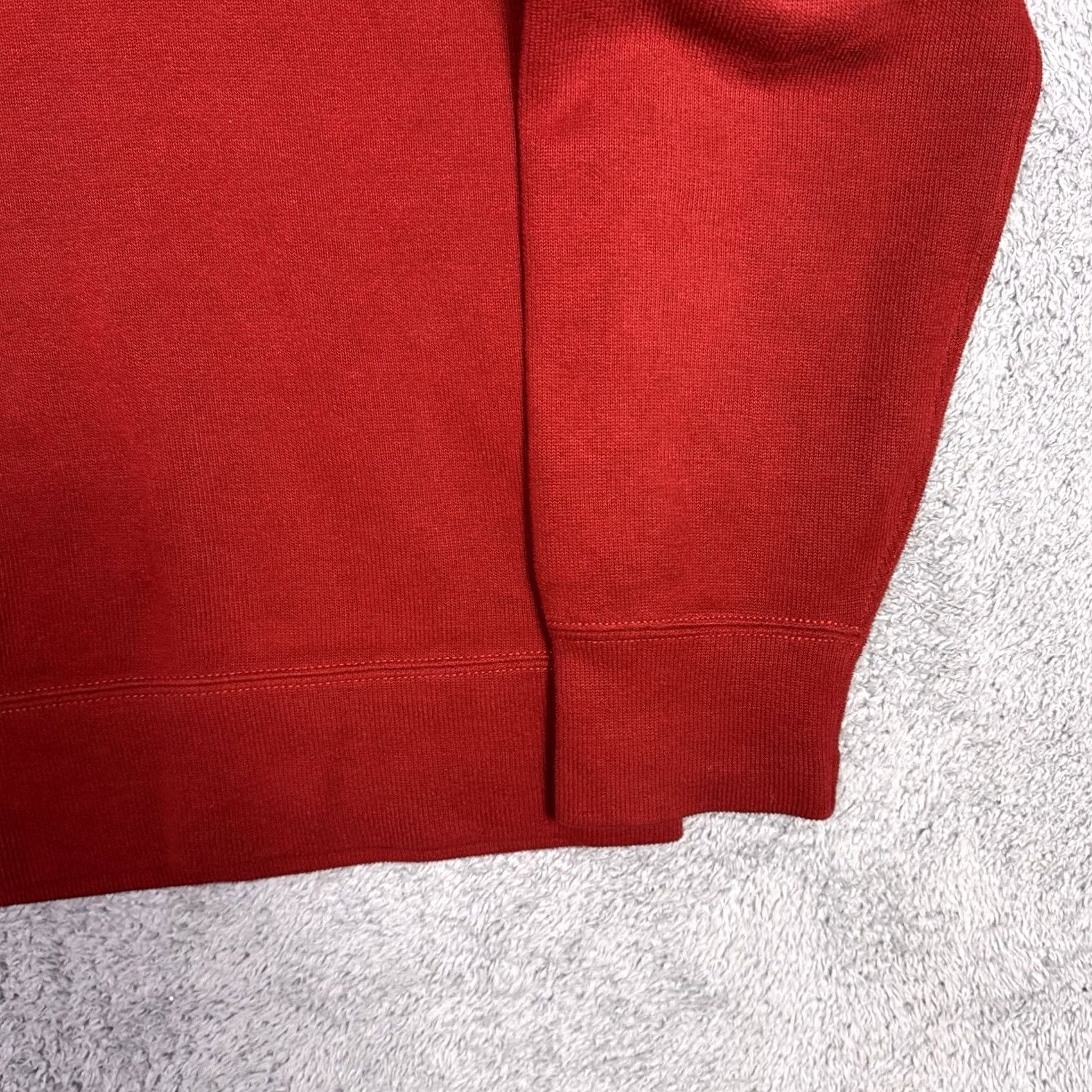 Polo Ralph Lauren VINTAGE Polo Ralph Lauren Sweatshirt Mens L Crewneck Knit Pullover Cotton Red Solid Crewneck Long Sleeve Front Logo Size US L / EU 52-54 / 3 - 3 Thumbnail