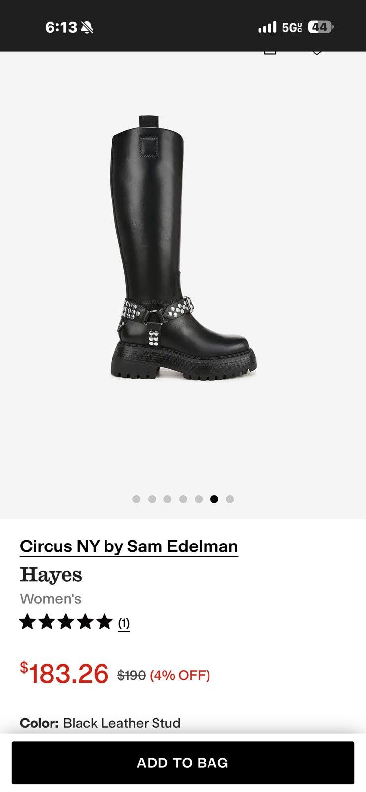 Sam Edelman New no Box Circus NY by Sam Edelman Motorcycle Knee High Size US 6 / IT 36 - 8 Thumbnail