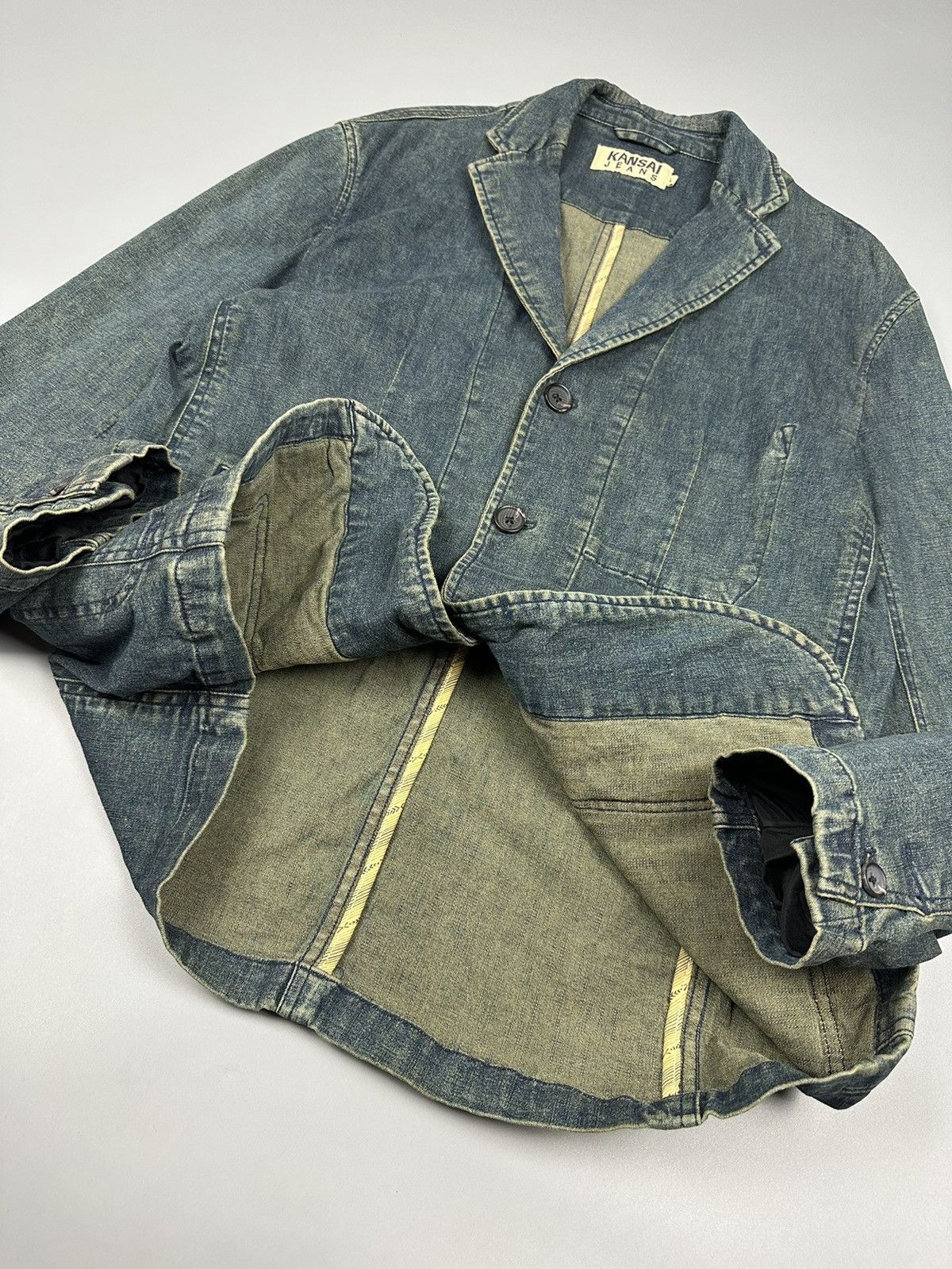 Japanese Brand × Kansai Yamamoto Vintage Kansai Jeans Denim Jacket Size US L / EU 52-54 / 3 - 6 Thumbnail