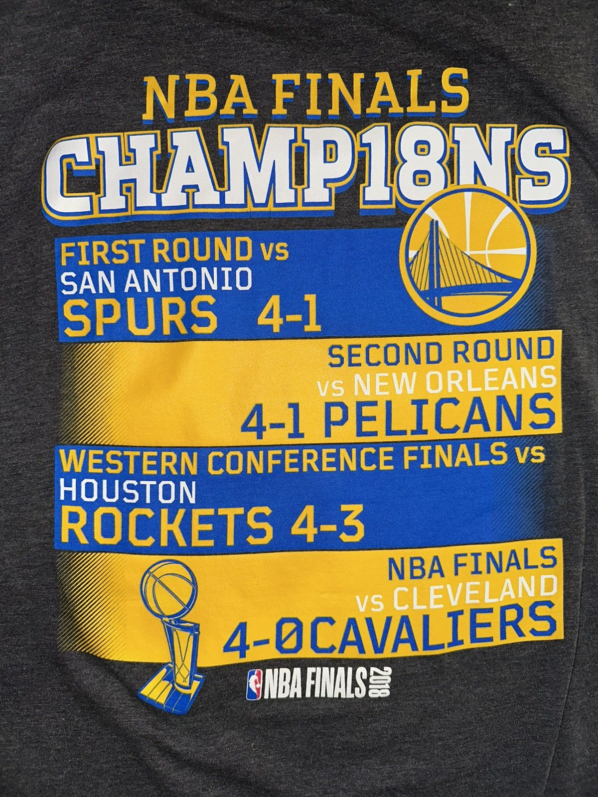 Vintage 2018 Golden State championship tee Size US L / EU 52-54 / 3 - 4 Thumbnail