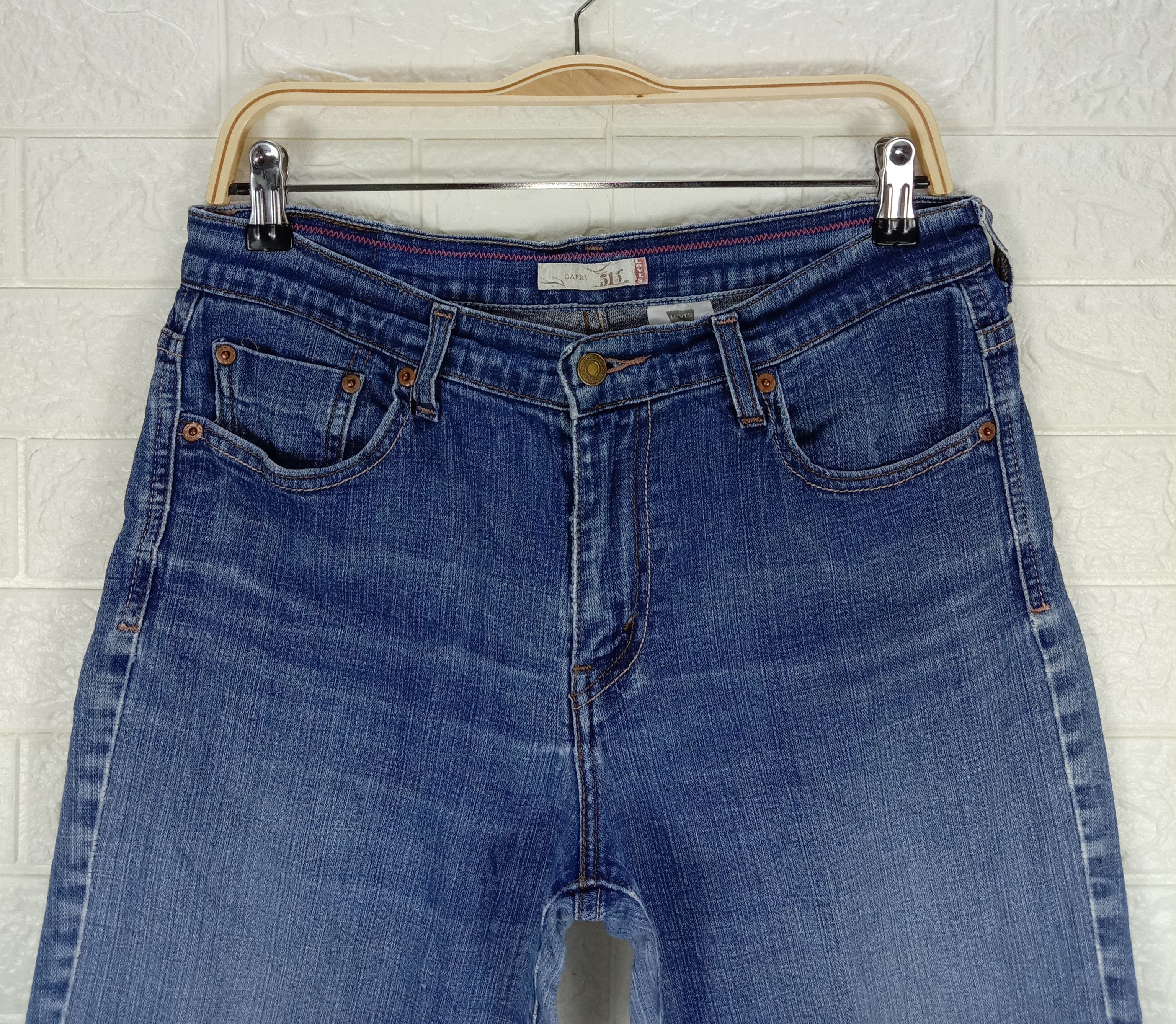 Levi's Vintage Levi's 515 Jeans Capri Blue Wash Denim Size 31" - 2 Thumbnail