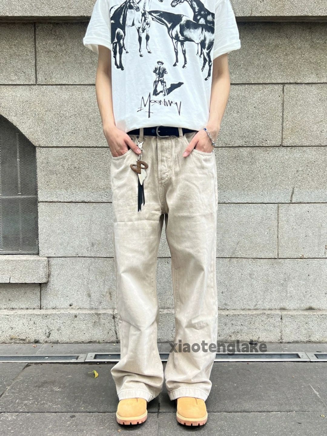 Jean × Vintage washed faded loose baggy y2k skate hiphop jeans Size US 33 - 1 Thumbnail