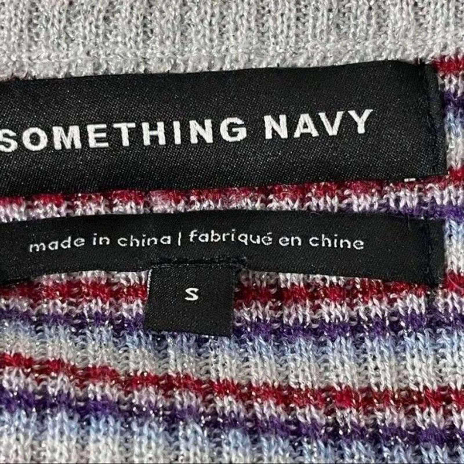 Other Something Navy Sparkle Pullover Short Sleeve Crewneck Small Size S / US 4 / IT 40 - 3 Thumbnail