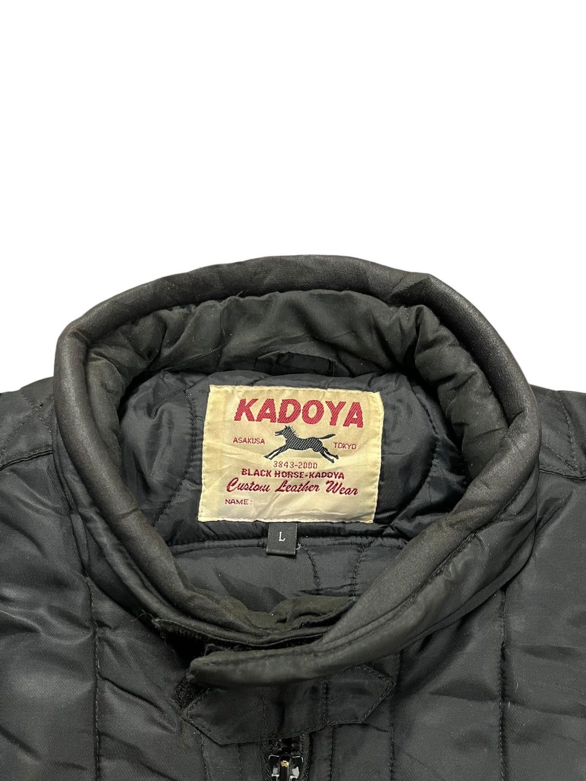 Japanese Brand 1990s Kadoya Full Protector Black Horse Power Riding Jacket Size US M / EU 48-50 / 2 - 10 Thumbnail