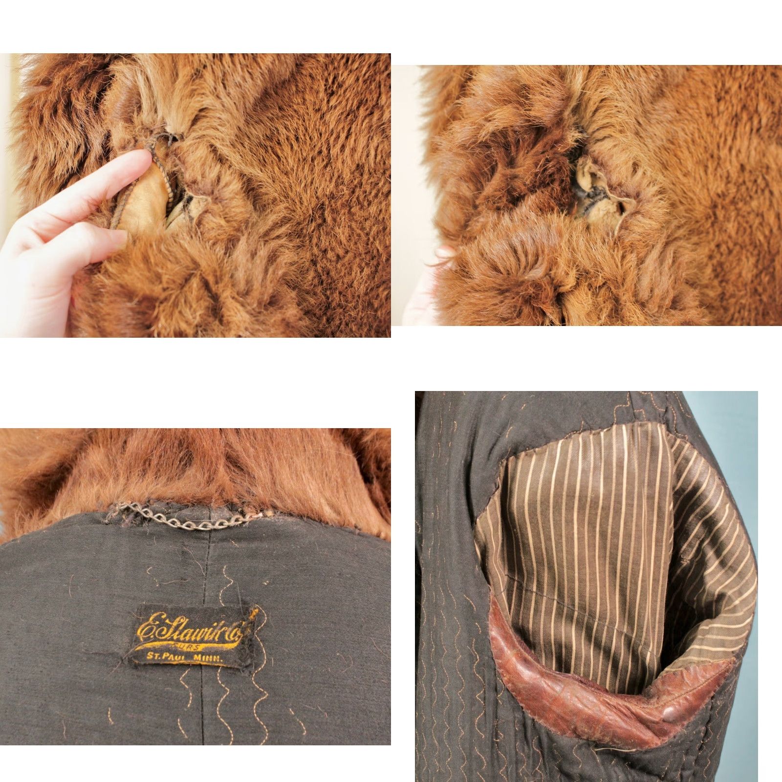 Vintage ANTIQUE Fur Coat Men's VTG Edwardian Brown 1900s long coat Sz M-L Fur Coat Mens Brown 1900s Edwardian VTG Antique Size US M / EU 48-50 / 2 - 9 Thumbnail