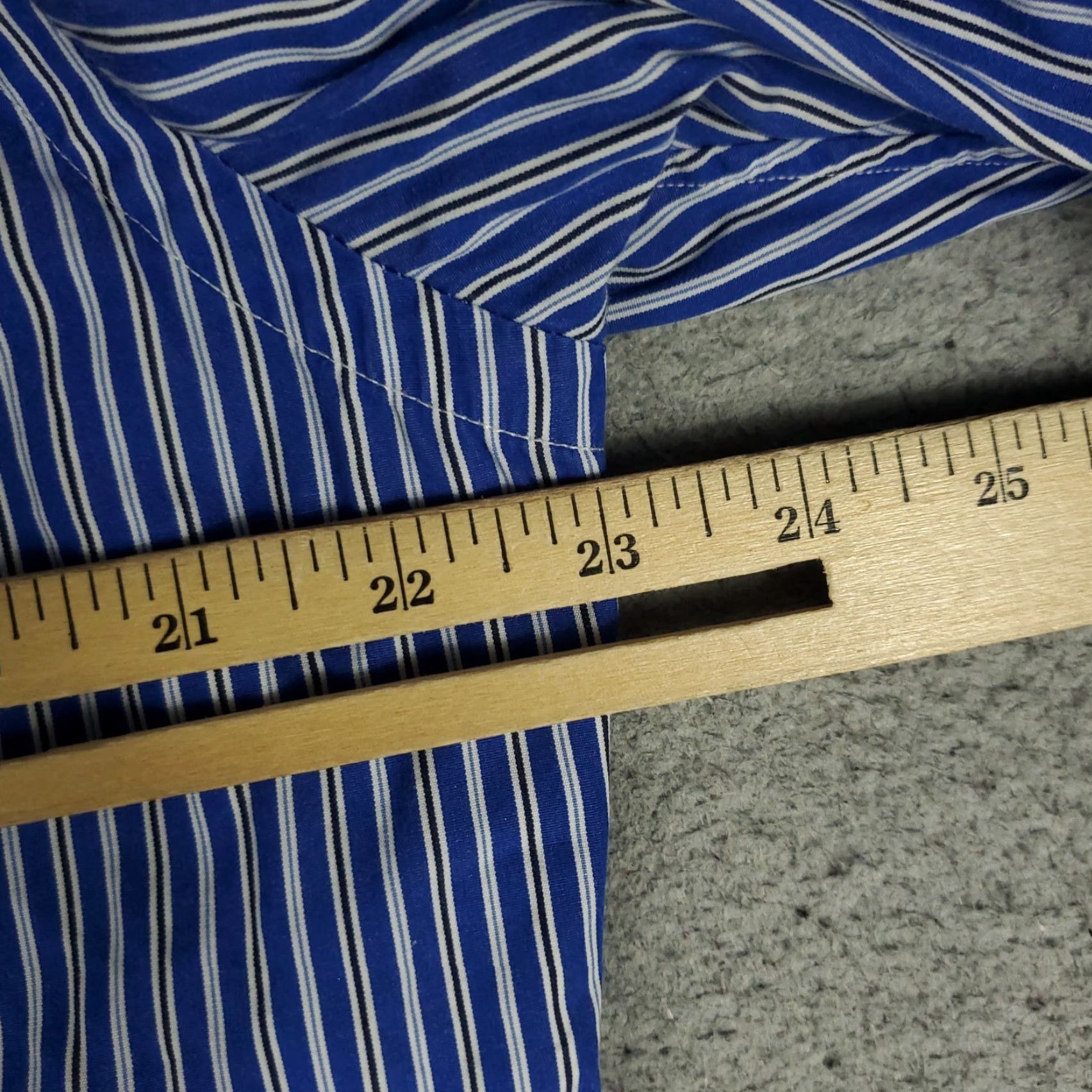 Ralph Lauren Ralph Lauren Shirt Mens 16 Blue Striped Pony Dress Button Up Long Sleeve Shirt Size 42R - 6 Thumbnail