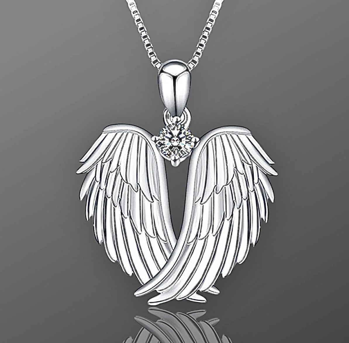 Other 925 Sterling Silver Angel Cubic Zirconia 18” Necklace Size ONE SIZE - 7 Thumbnail