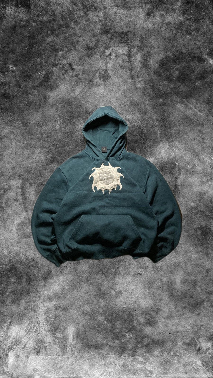 Nike × Vintage ⛩️nike hoodie custom fleece vintage y2k center big logo rare Size US XL / EU 56 / 4 - 2 Thumbnail