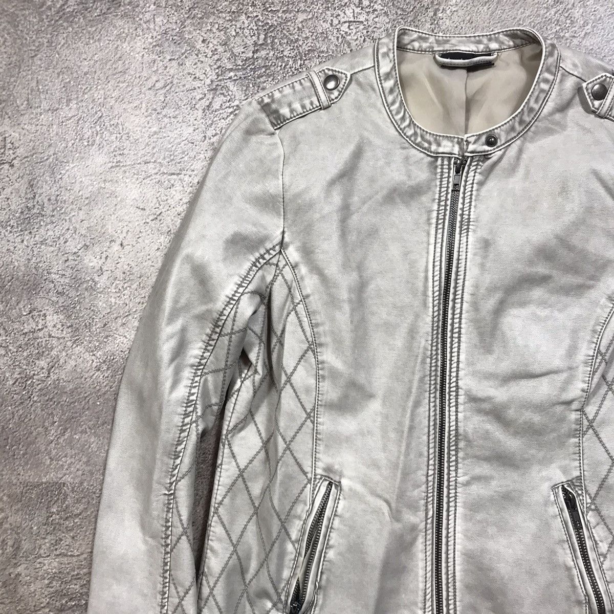 Vintage Vintage 90s Y2K Quilted Moto Jacket Streetwear Cropped M Size M / US 6-8 / IT 42-44 - 3 Thumbnail
