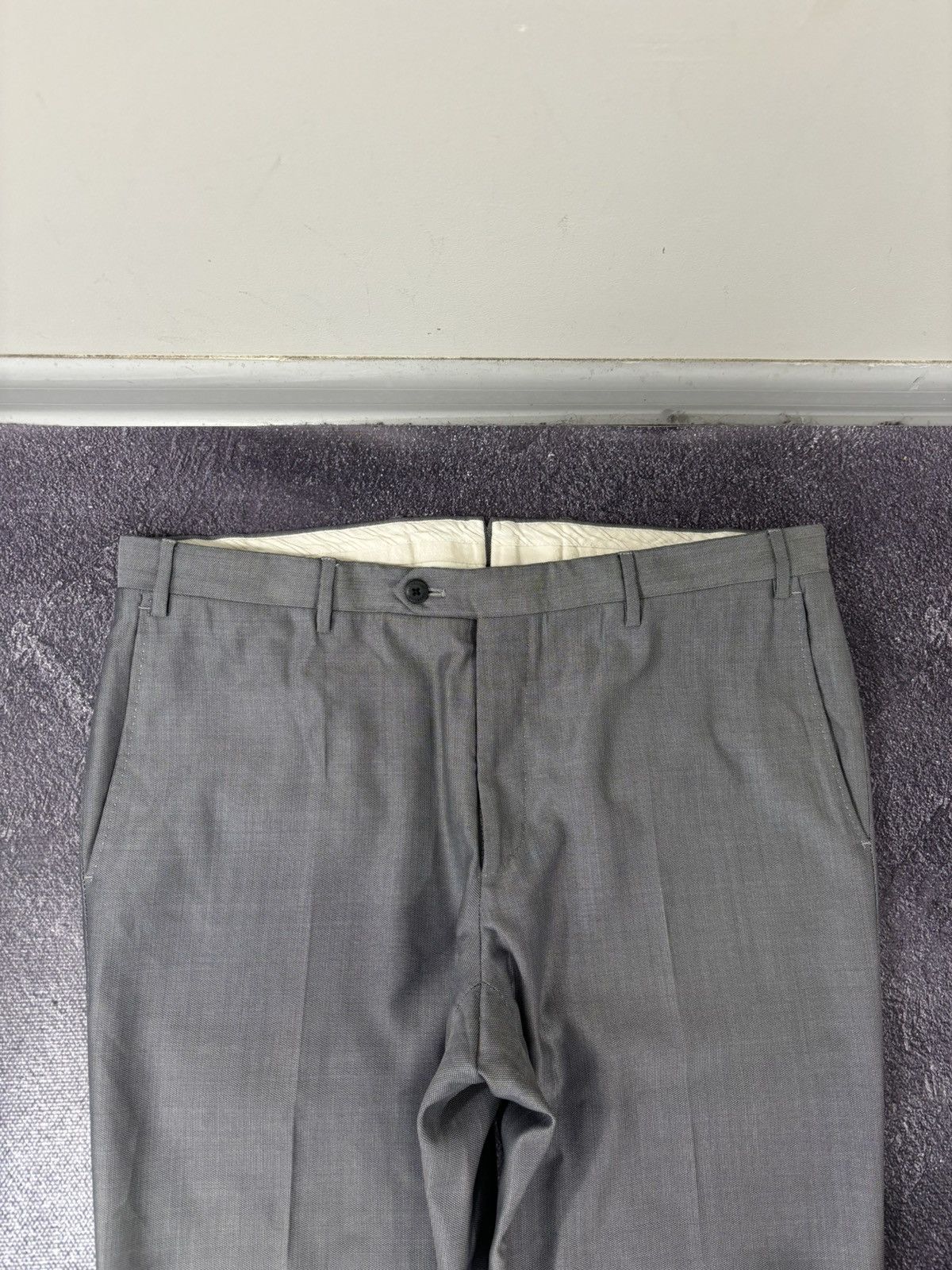 Corneliani Corneliani Men’s Birdseye Pattern Gray Wool Silk Dress Pants Size US 36 / EU 52 - 7 Thumbnail