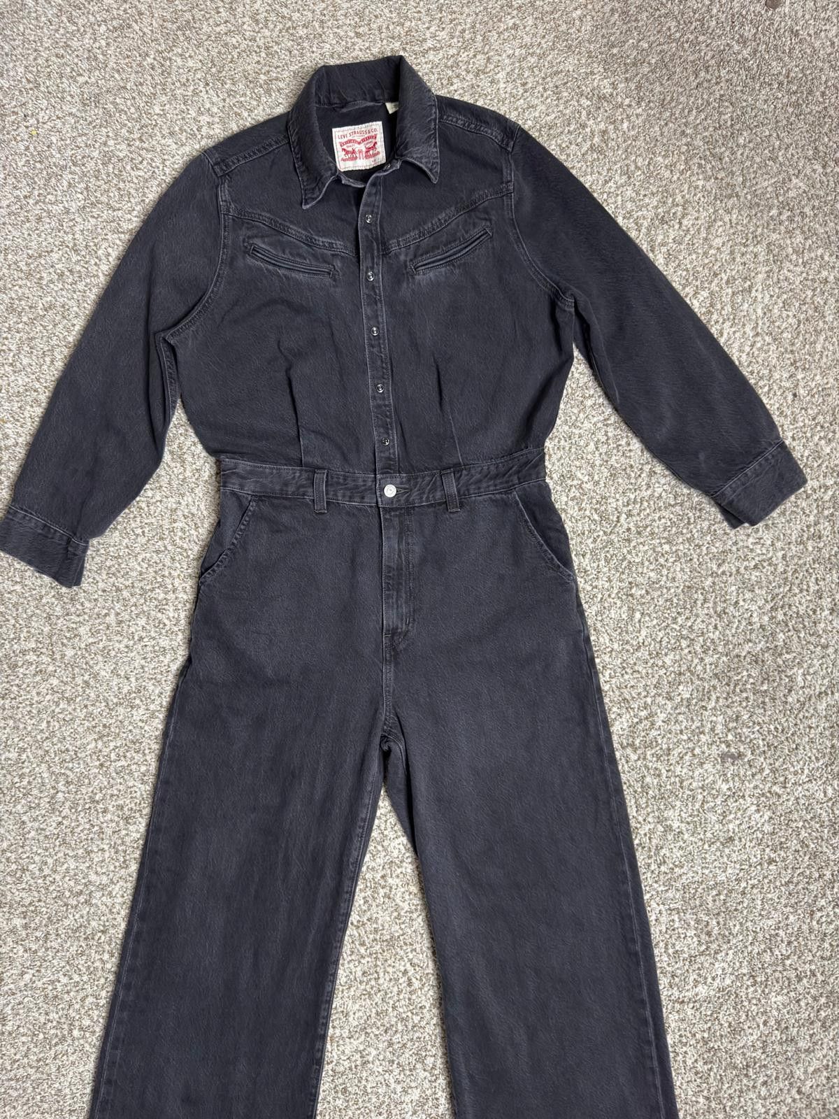 Levi's Levi's Rinoa Wide-Leg Jumpsuit - Black Denim - Size Large Size 34" / US 12 / IT 48 - 2 Thumbnail