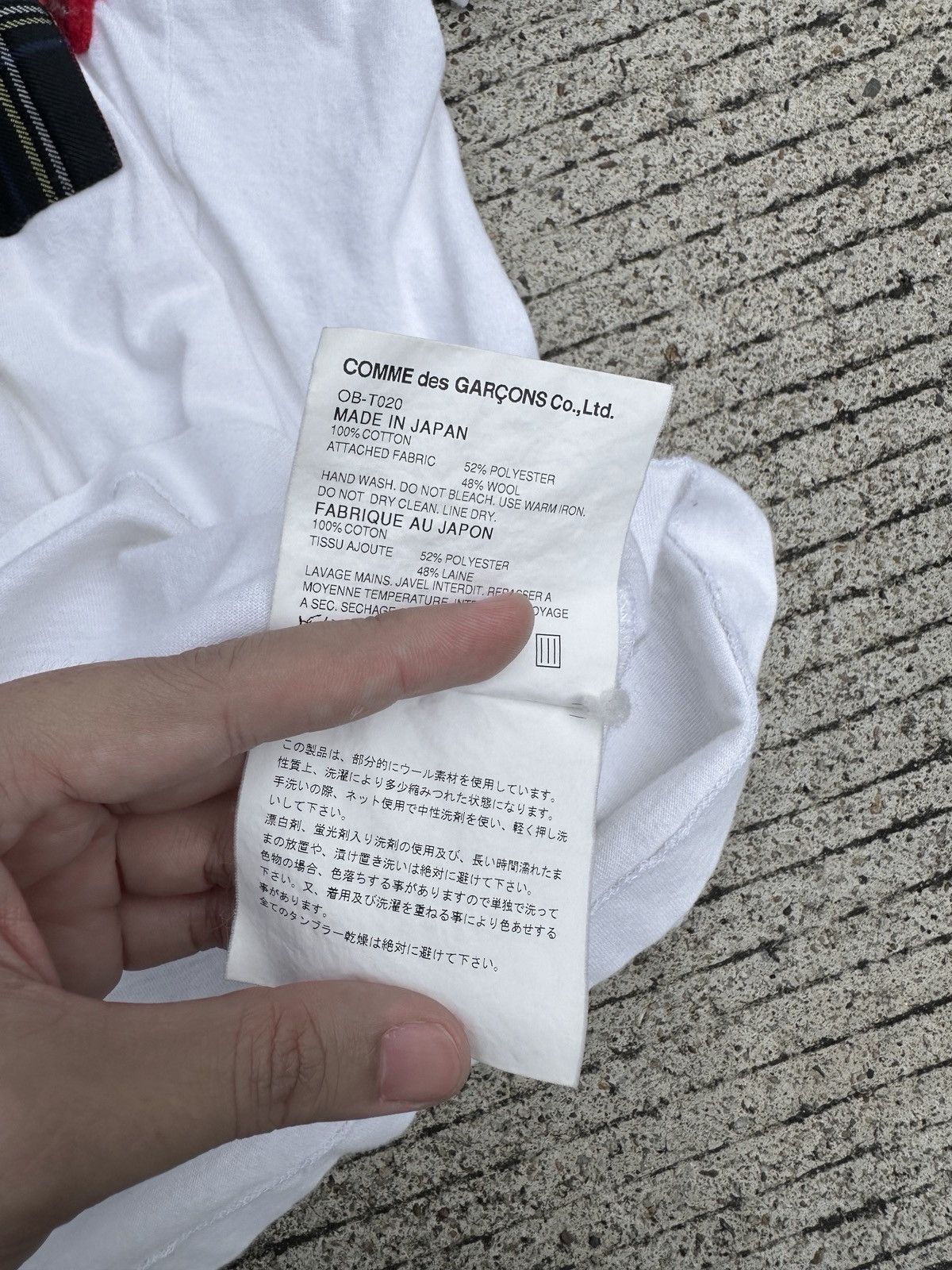 Comme des Garcons Comme des Garcons Plaid Patchwork Reconstructed Tee Size US L / EU 52-54 / 3 - 8 Thumbnail