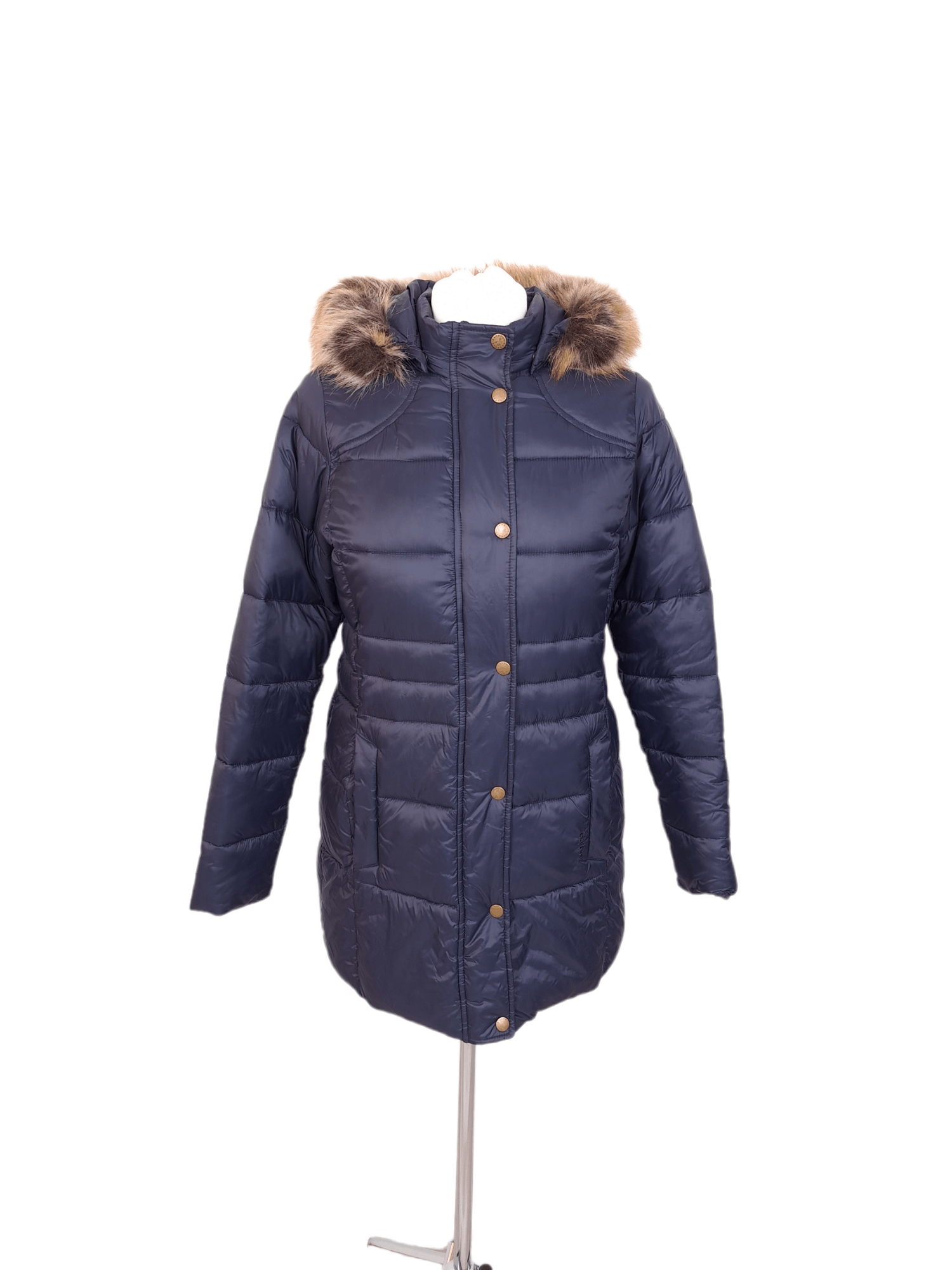 💎Vintage Barbour Fibre Down Navy Black Puffer Parka Jacket