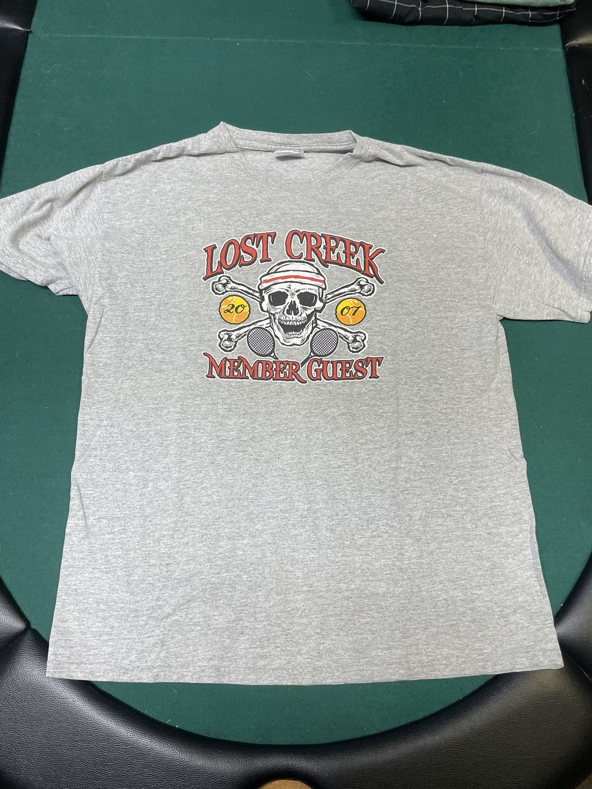 Hanes Lost Creek Member Guest Skull Tennis Tee – Vintage Size US L / EU 52-54 / 3 - 2 Thumbnail