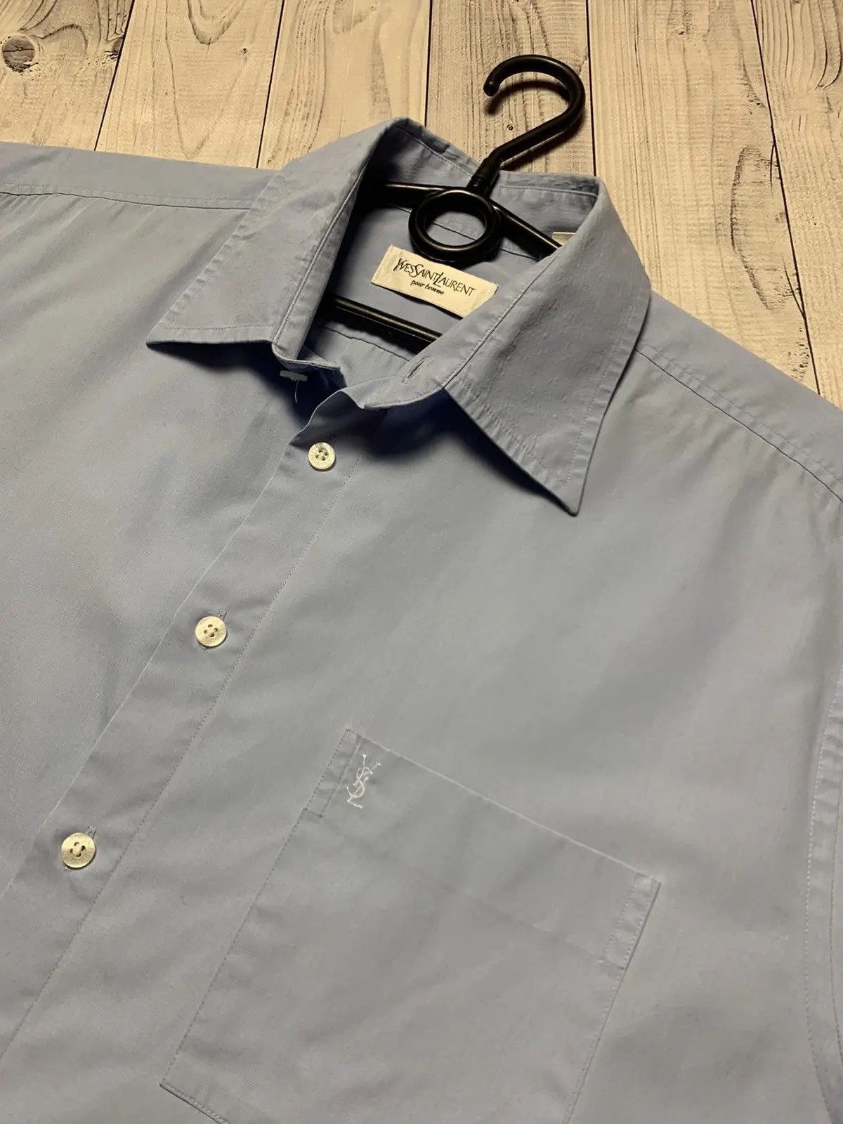 Yves Saint Laurent Vintage Yves Saint Laurent shirt size L light blue Size US L / EU 52-54 / 3 - 3 Thumbnail