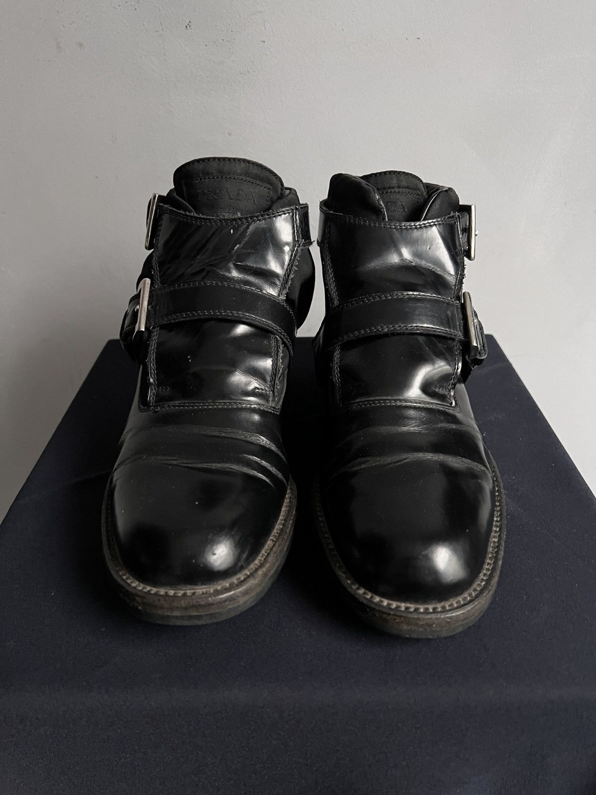 Prada Prada platform leather boots y2k Chelsea buckle Size US 6 / IT 36 - 3 Thumbnail