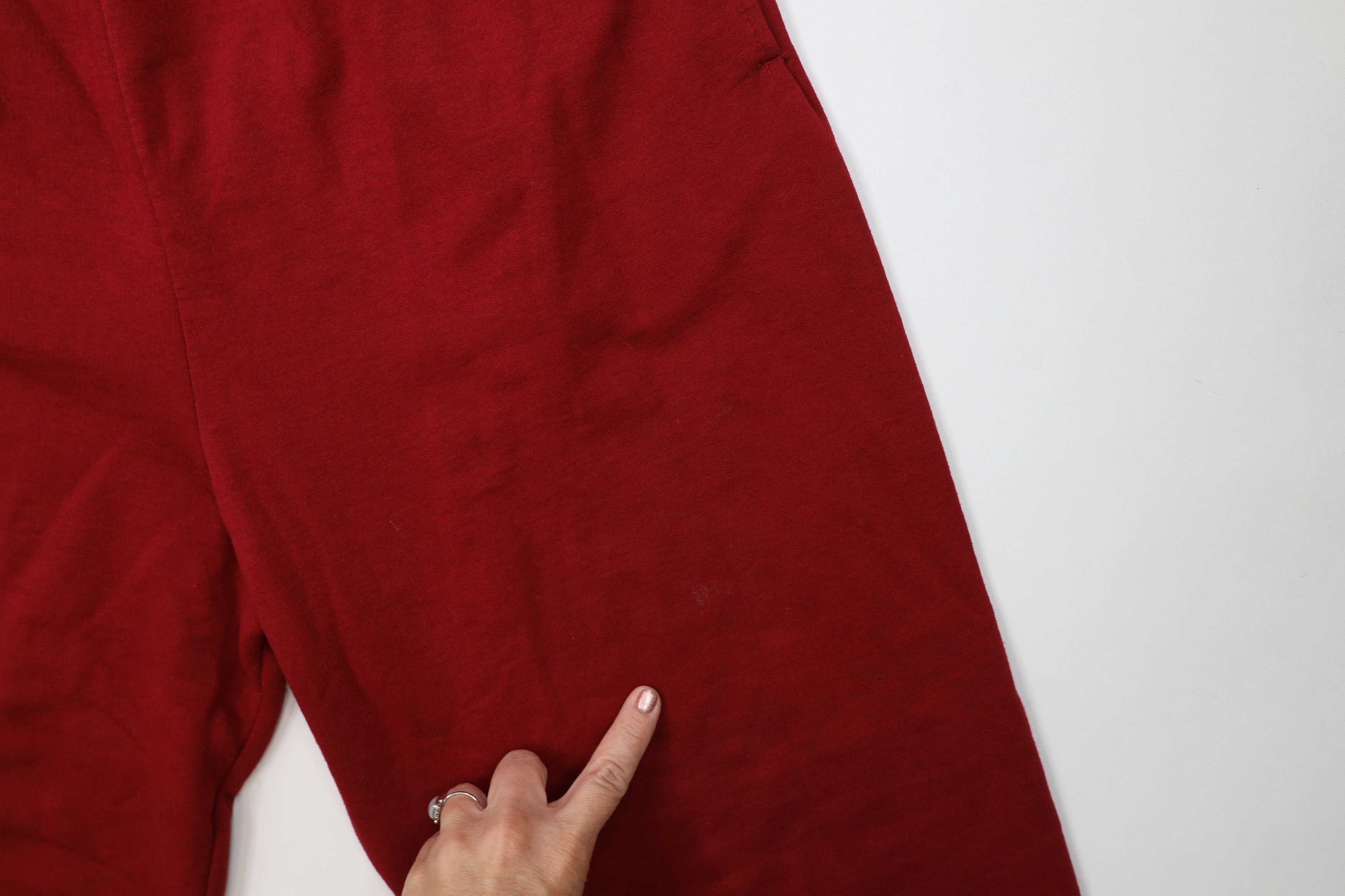 Vintage Vintage 90s Streetwear Blank Sweatpants Joggers Pants Red Size US 36 / EU 52 - 6 Thumbnail
