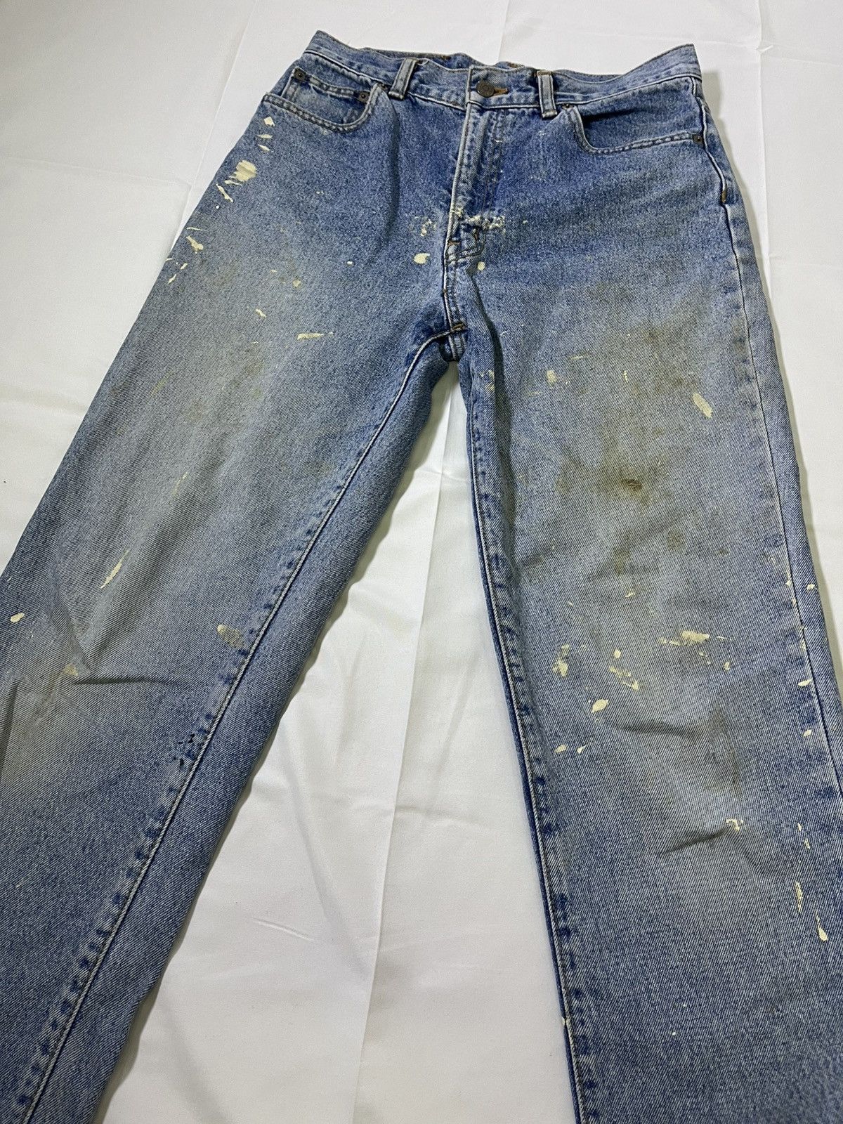 Japanese Brand UNIQUE WAREHOUSE CLOTHING PAINT SPLATTER JEANS Size US 30 / EU 46 - 1 Thumbnail