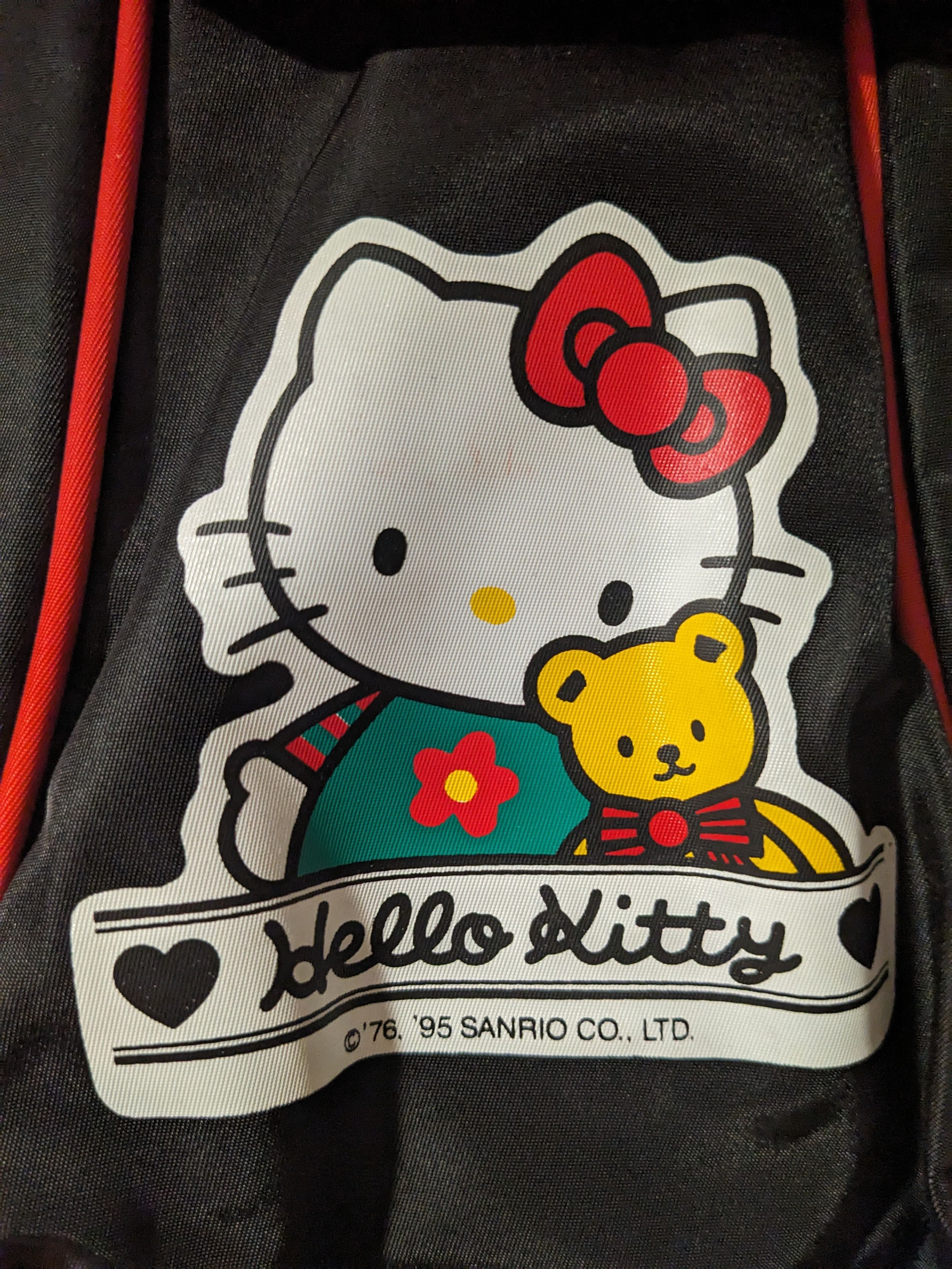 Designer × Vintage Vintage 1995 Hello Kitty Sanrio Black Backpack Size ONE SIZE - 2 Thumbnail