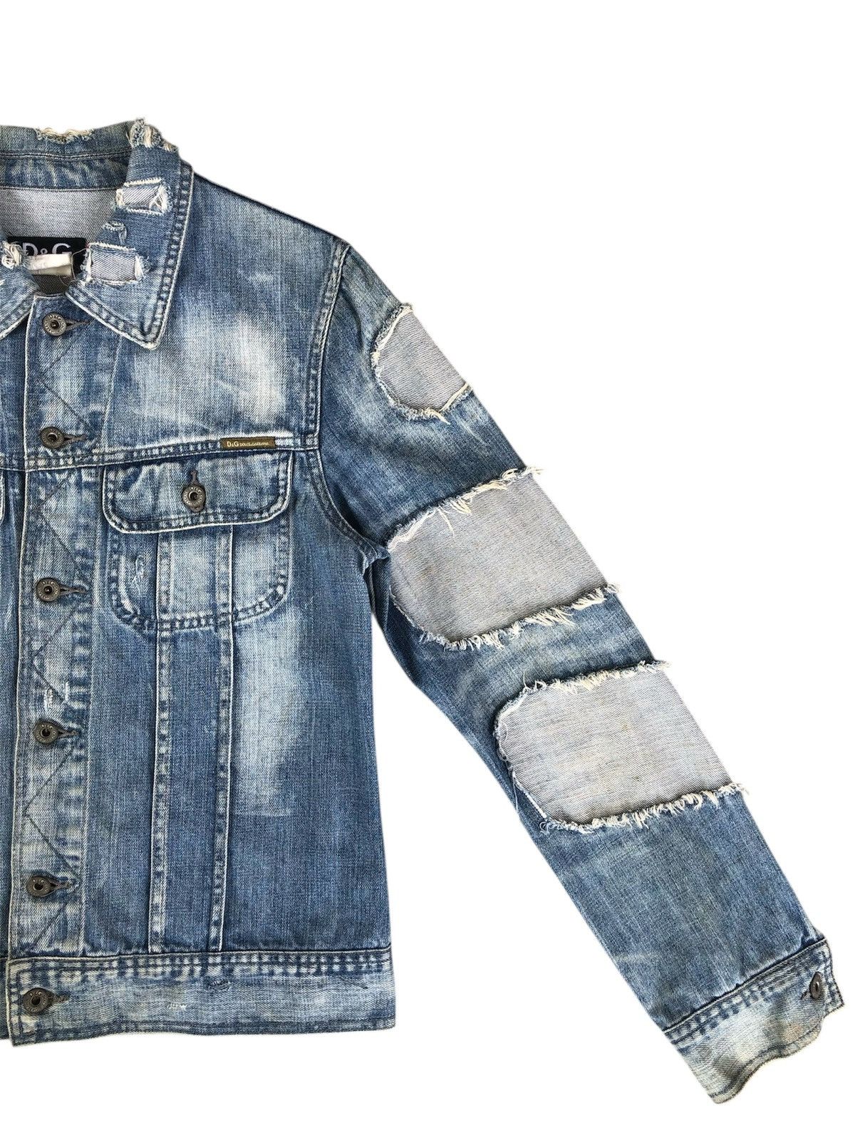 Dolce & Gabbana Dolce & Gabbana Boro Patchwork Distressed Denim Jacket Size US S / EU 44-46 / 1 - 4 Thumbnail