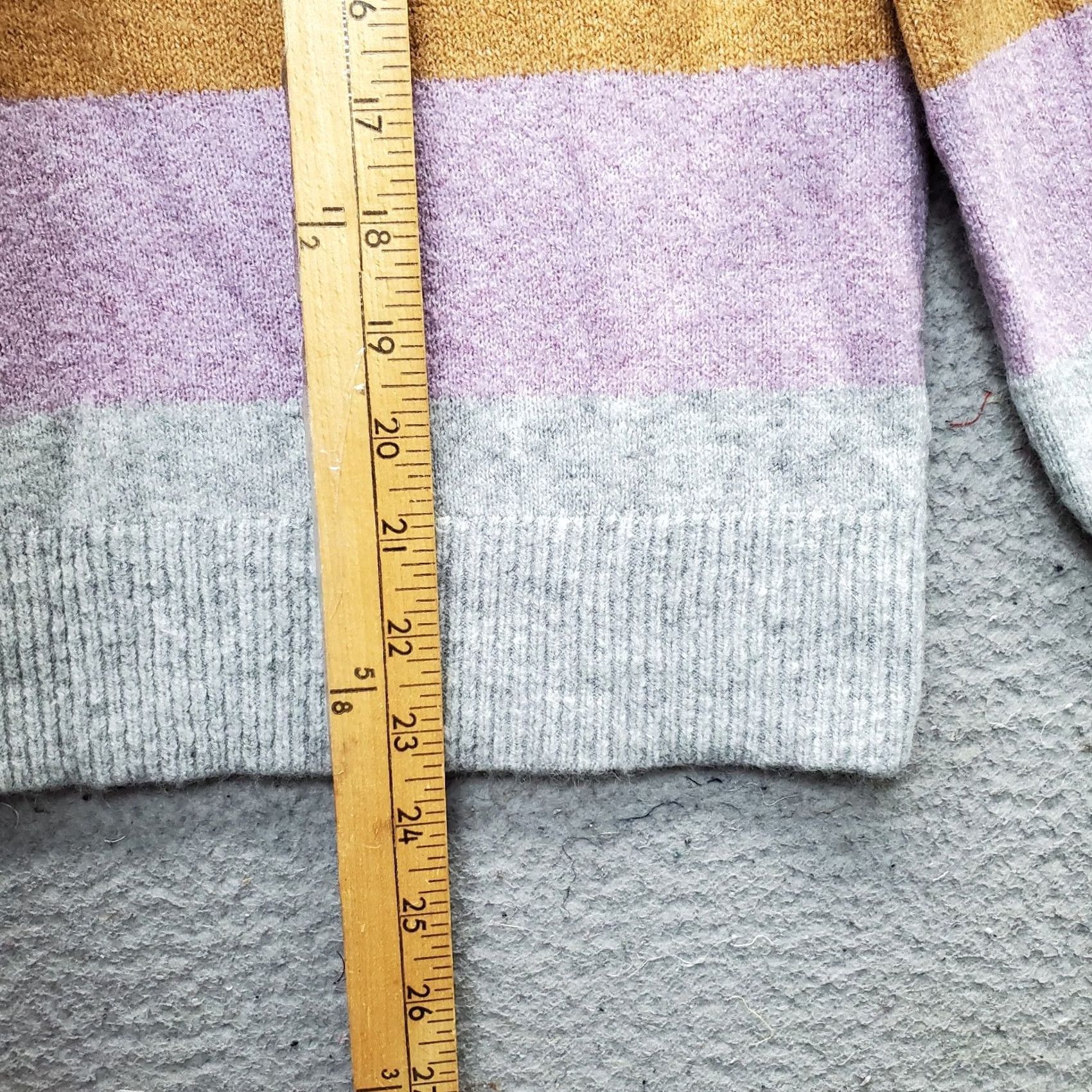 Loft LOFT sweater Womens Small Multicolor Striped Knit Stretch Long Sleeve Round Neck with Breathable Size S / US 4 / IT 40 - 3 Thumbnail