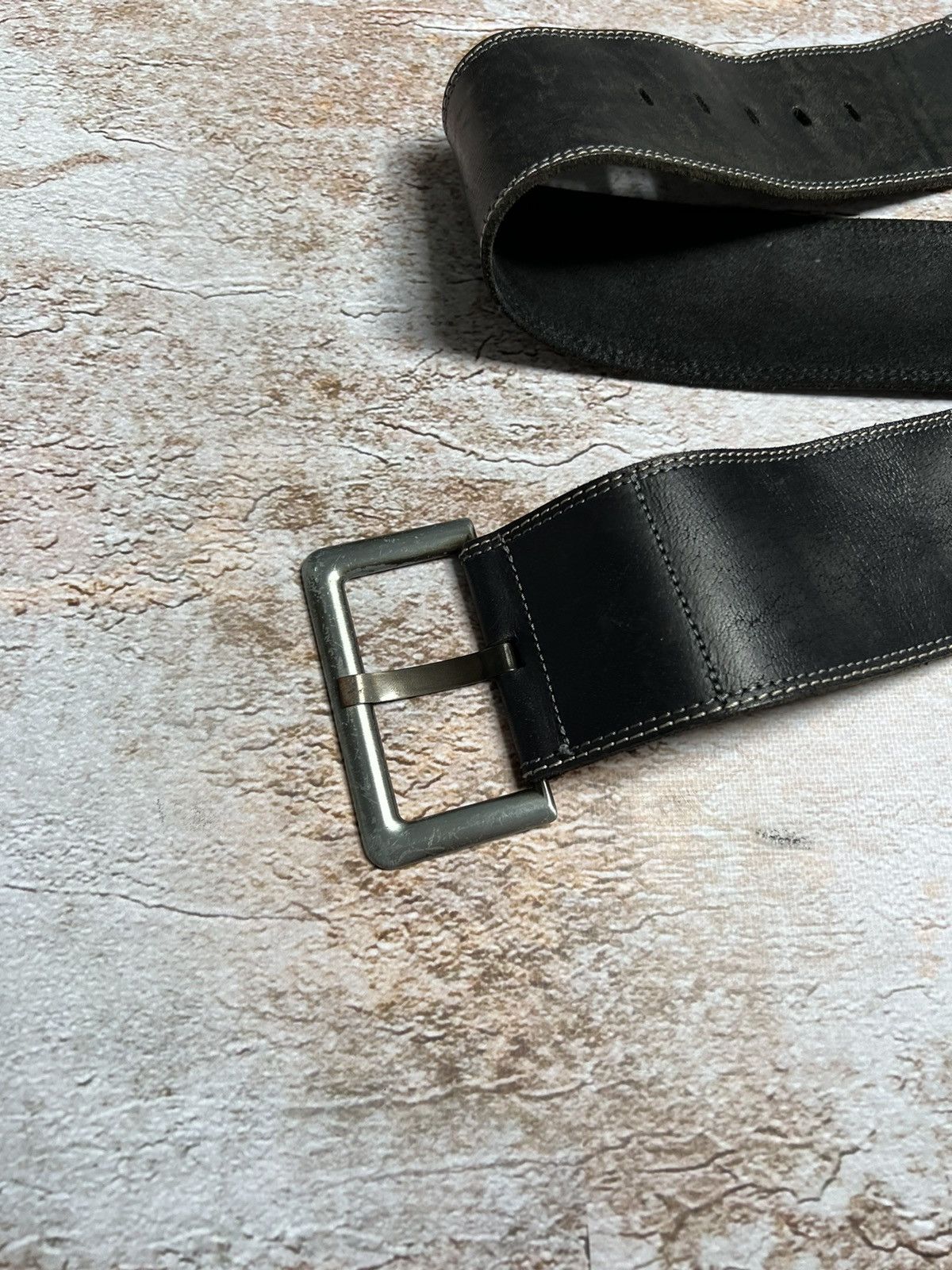 Vintage Vintage wide leather belt Size ONE SIZE - 2 Thumbnail