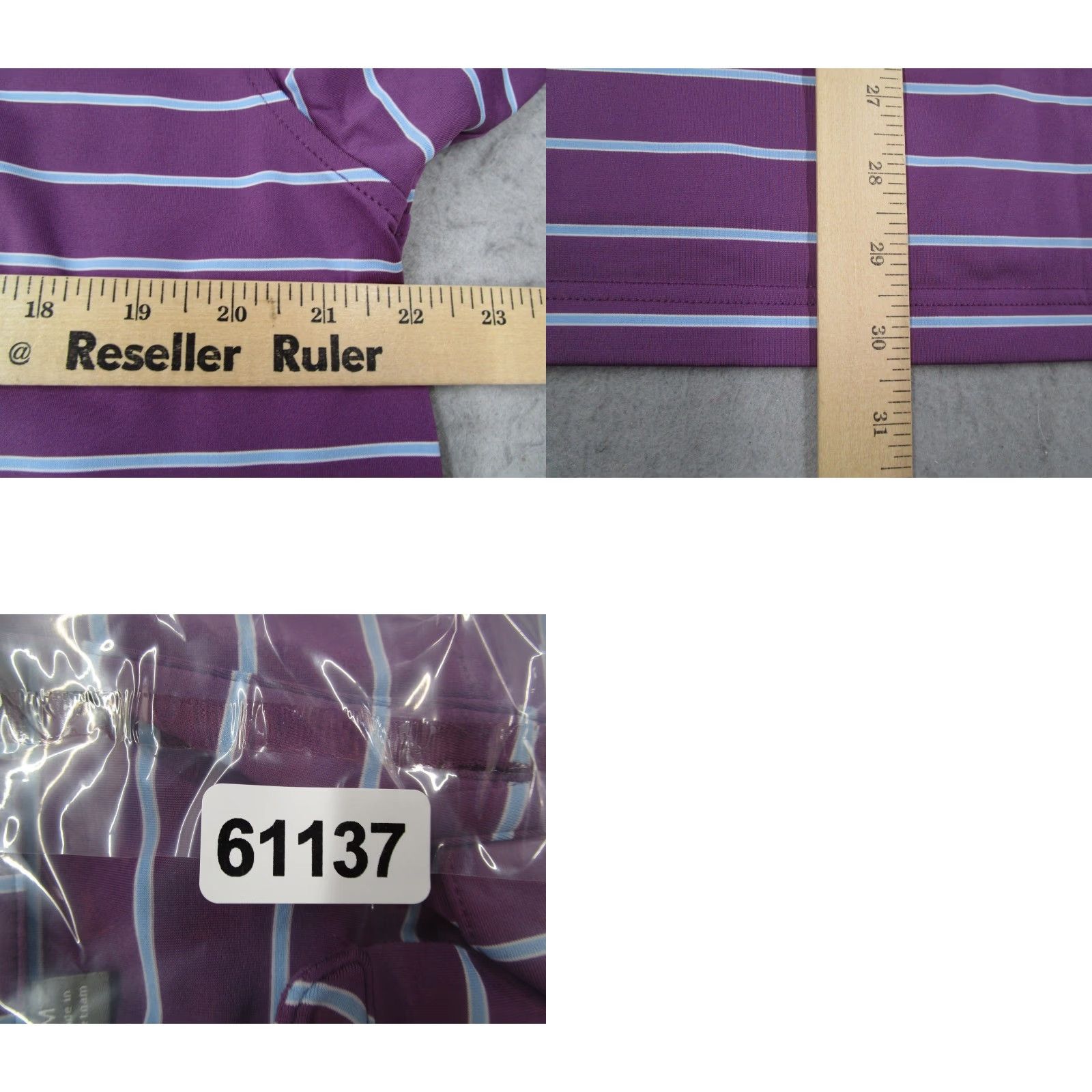 Peter Millar Peter Millar Summer Comfort Polo Shirt Mens M Purple Striped Exmoor CC Golf Size US M / EU 48-50 / 2 - 8 Thumbnail