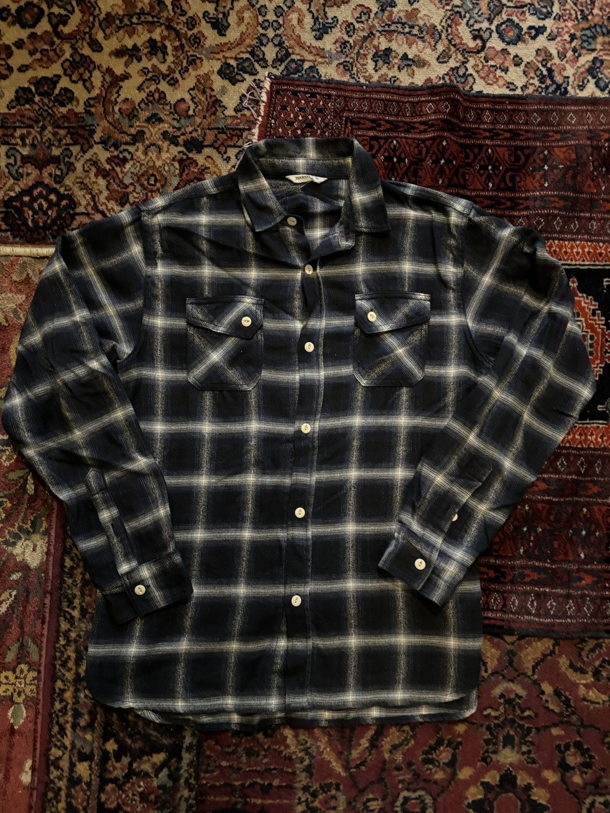 3sixteen 3sixteen shadow plaid cotton button down USA Size US XL / EU 56 / 4 - 1 Thumbnail