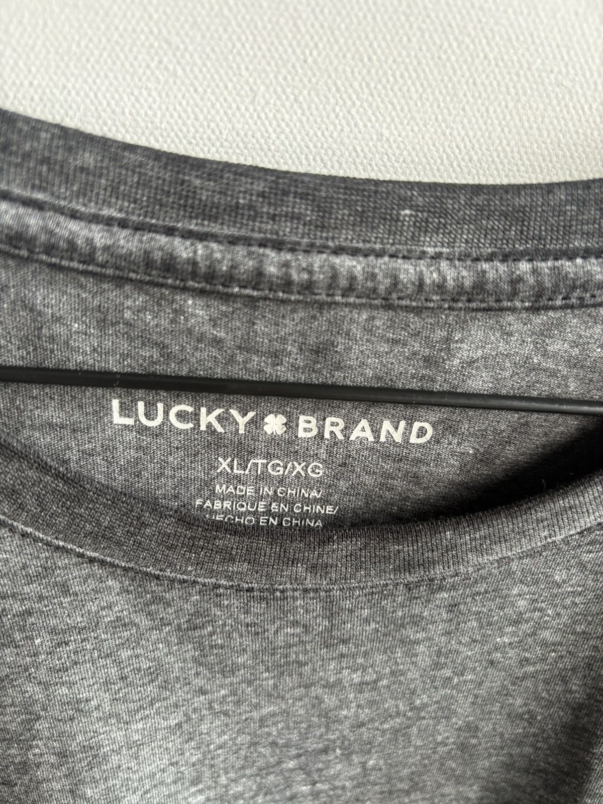 Lucky Brand Lucky Brand Wolf Animal Streetwear Hype Gray Slim T-shirt Size US XL / EU 56 / 4 - 5 Thumbnail