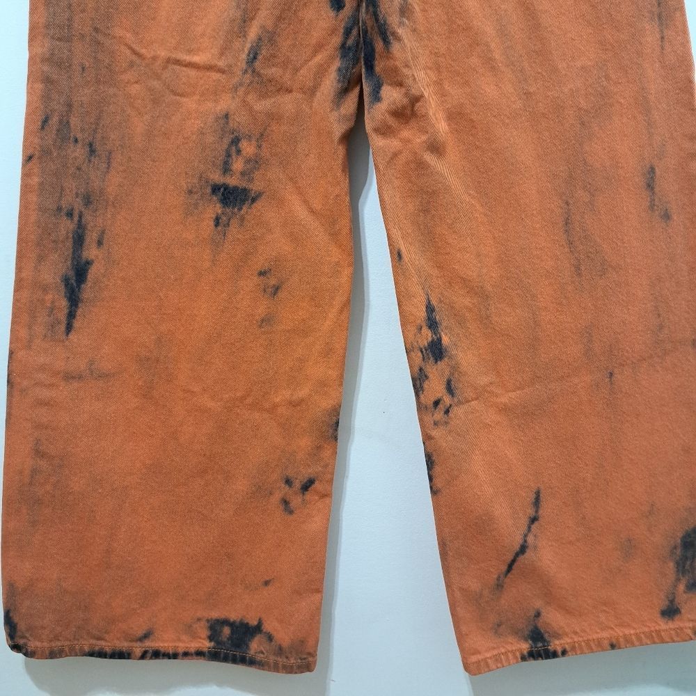 Bdg BDG The A Wide Leg Ombre Acid Wash Grunge Streetwear Baggy Jeans Size 26 Orange Size 26" / US 2 / IT 38 - 11 Thumbnail
