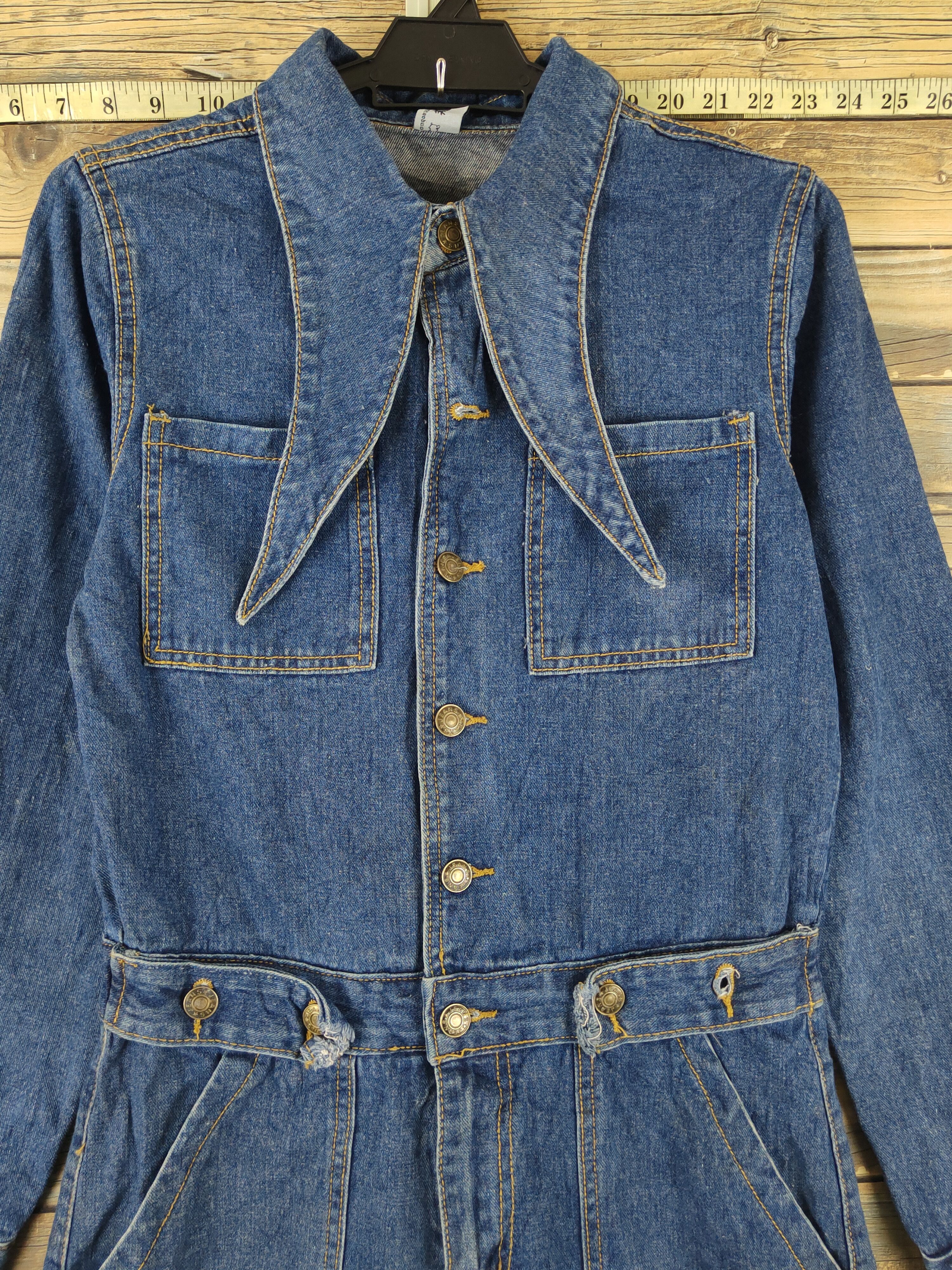 Japanese Brand × Vintage Vintage Japanese Brand Dark Blue Denim Coveralls Size 30" / US 8 / IT 44 - 4 Thumbnail