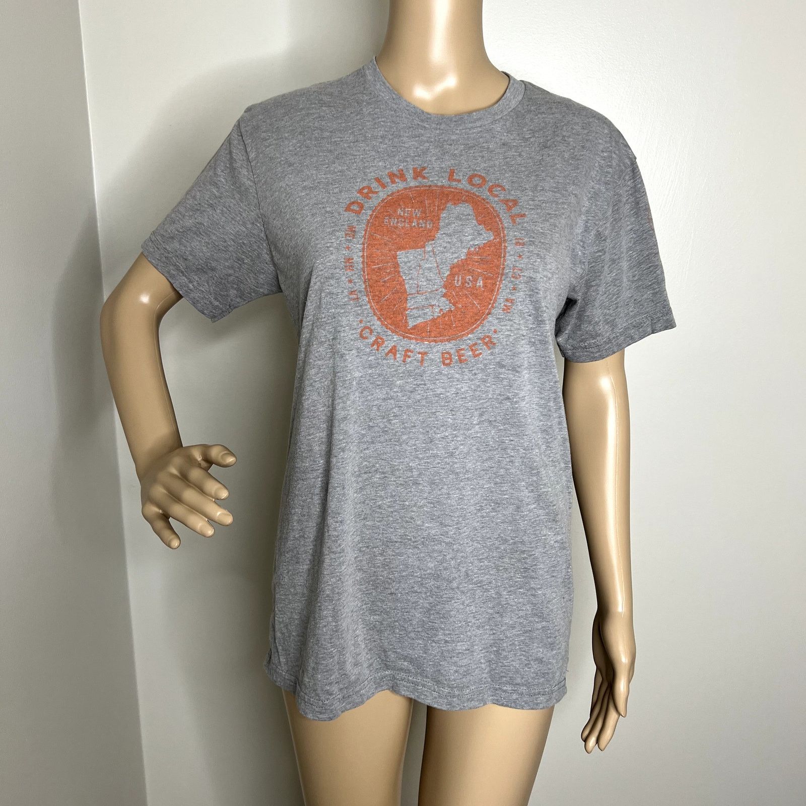 Next Level Apparel New England Drink Local Gray Short Sleeve Tee Size S / US 4 / IT 40 - 10 Thumbnail