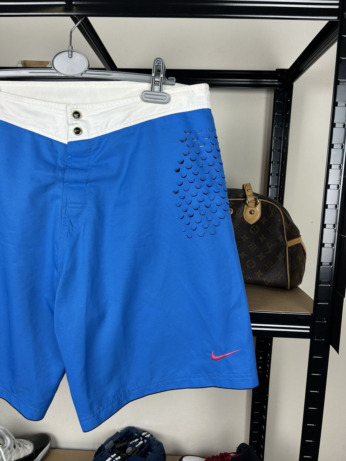 Nike × Vintage 90S Swoosh Logo Swim Shorts XL Size Size US 35 - 2 Thumbnail
