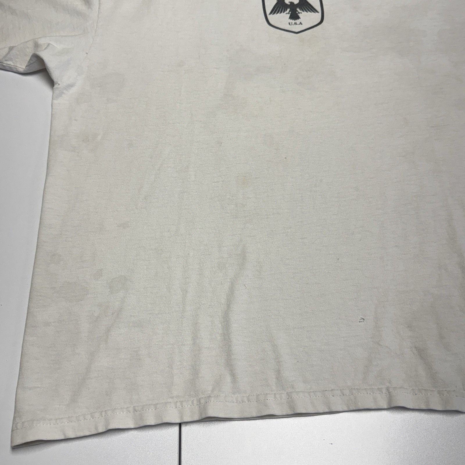 Vintage Vintage Saxon Motorcycle T Shirt Mens XL White Short Sleeve Size US XL / EU 56 / 4 - 10 Thumbnail