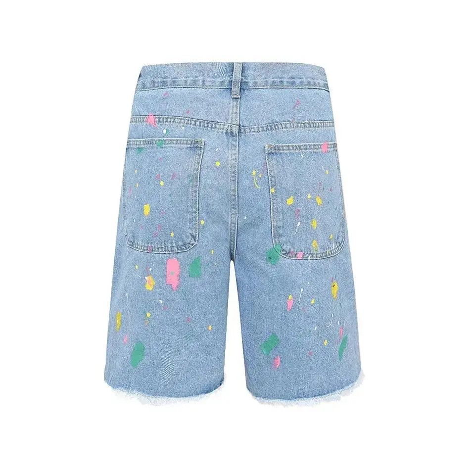 Japanese Brand × Jean Graffiti style denim shorts baggy in vibe style cargo y2k Size US 30 / EU 46 - 5 Thumbnail