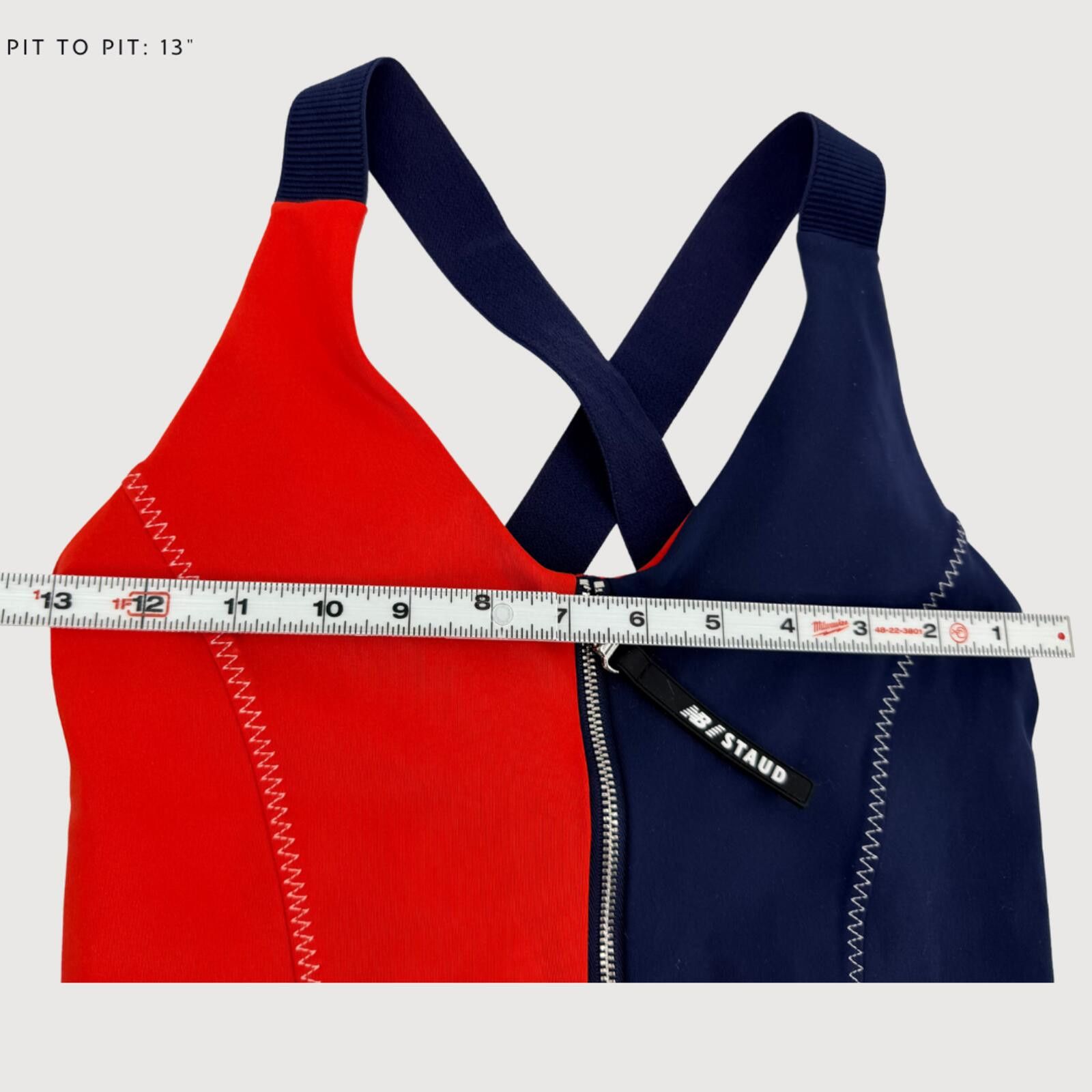 Acne Studios Staud x New Balance Crop Top Sports Bra Red Navy XS Size ONE SIZE - 7 Thumbnail