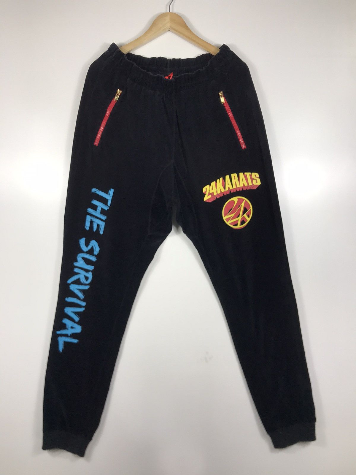 Japanese Brand ⚡️Vintage Y2K 24Karats Exile Tribe Velvet Sweatpants Size US 38 / EU 54 - 1 Thumbnail