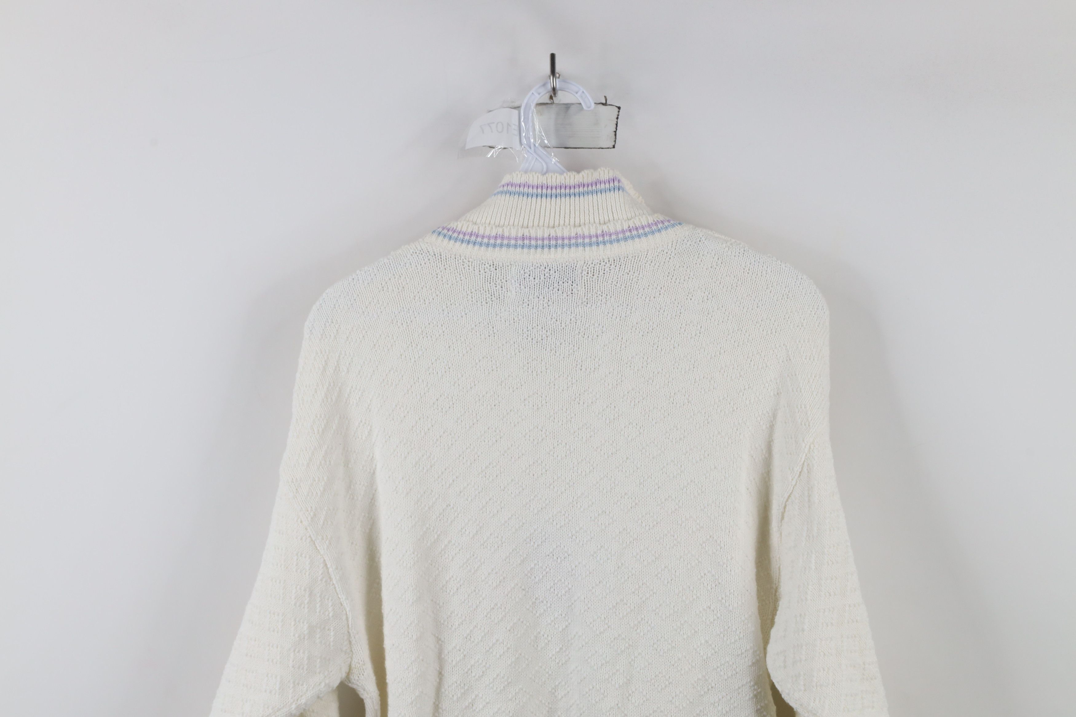 Vintage Vintage 90s Streetwear Flower Knit Collared Sweater USA Size M / US 6-8 / IT 42-44 - 11 Thumbnail