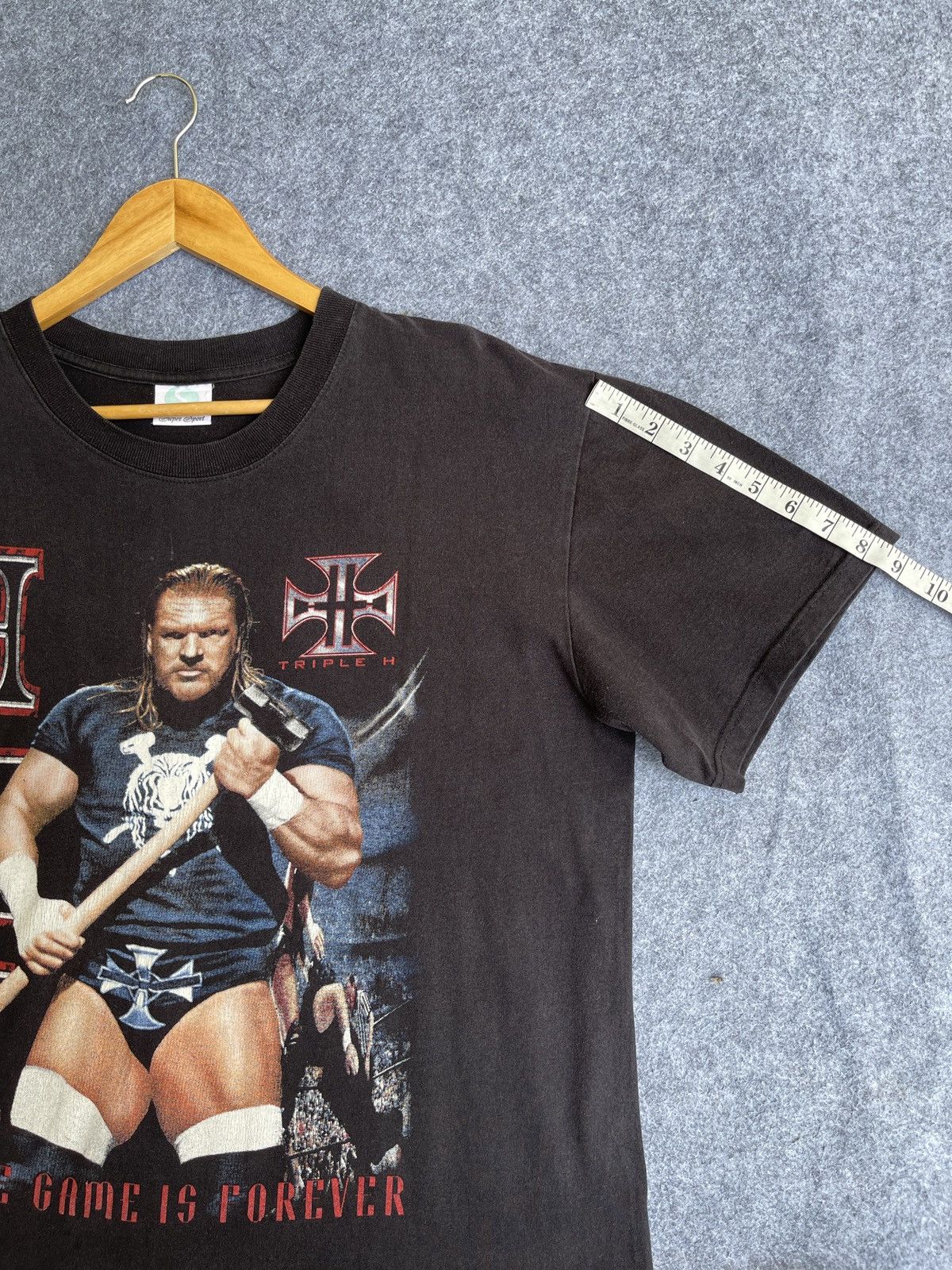 Vintage Rare🔥Vintage 90s Triple H SUN FADED T Shirt Size US XL / EU 56 / 4 - 15 Thumbnail