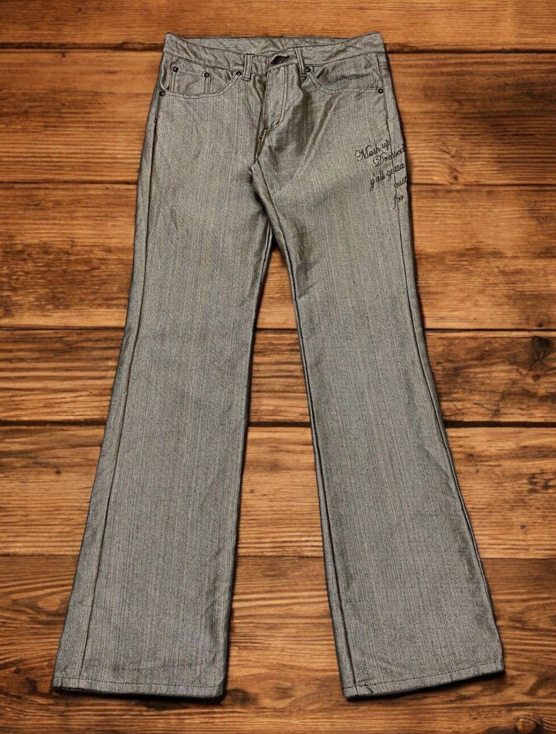 If Six Was Nine × Japanese Brand × Le Grande Bleu (L.G.B.) Flare Custom Culture Jean Unique Colour Retro Punk 90s Scene Size US 29 - 1 Thumbnail