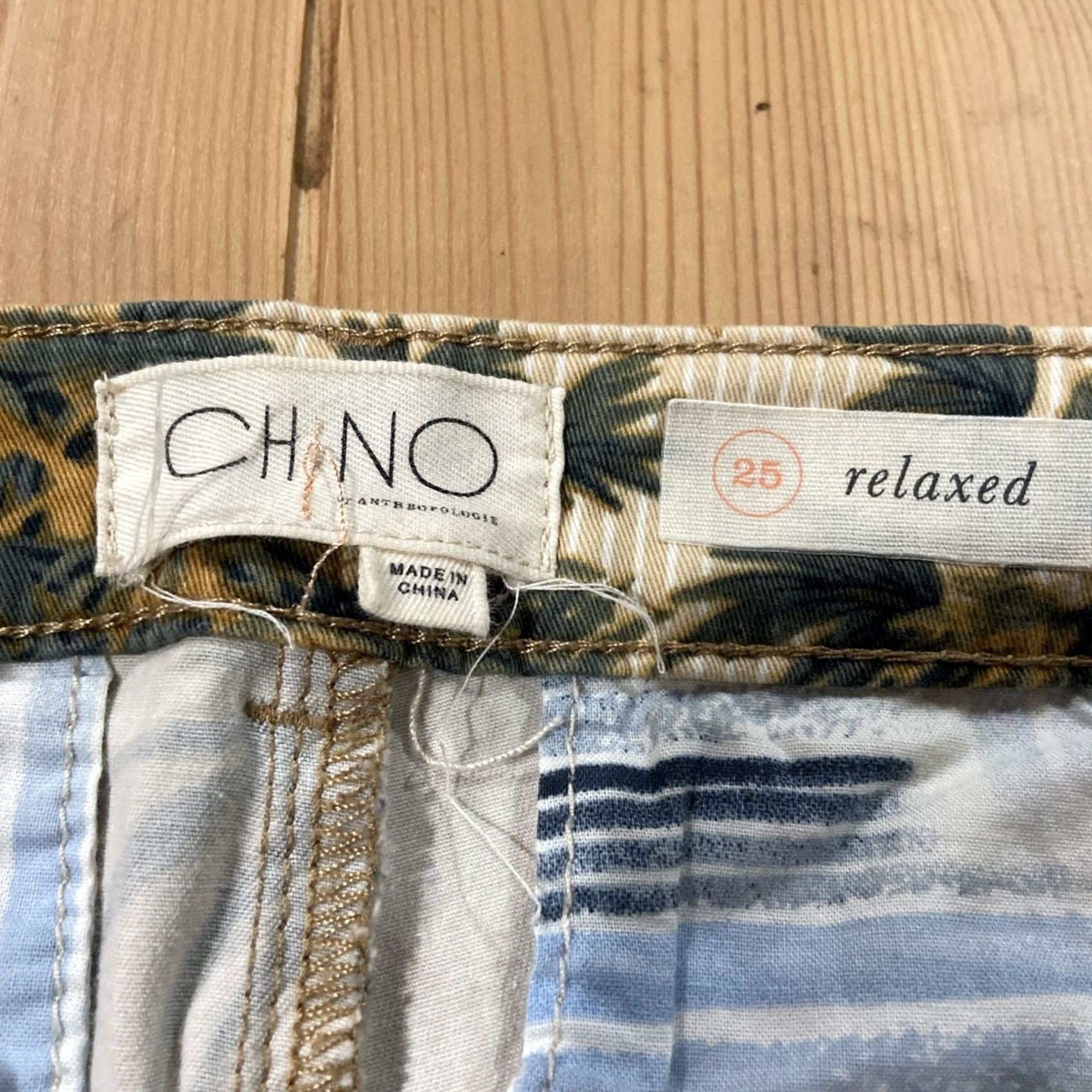 Anthropologie VINTAGE Anthropologie Chino Relaxed Fit Straight Leg Pants Black 25 Women Pants Bohemian City Hippie Pockets Flat Front - Size 42" / US 20 - 2 Thumbnail