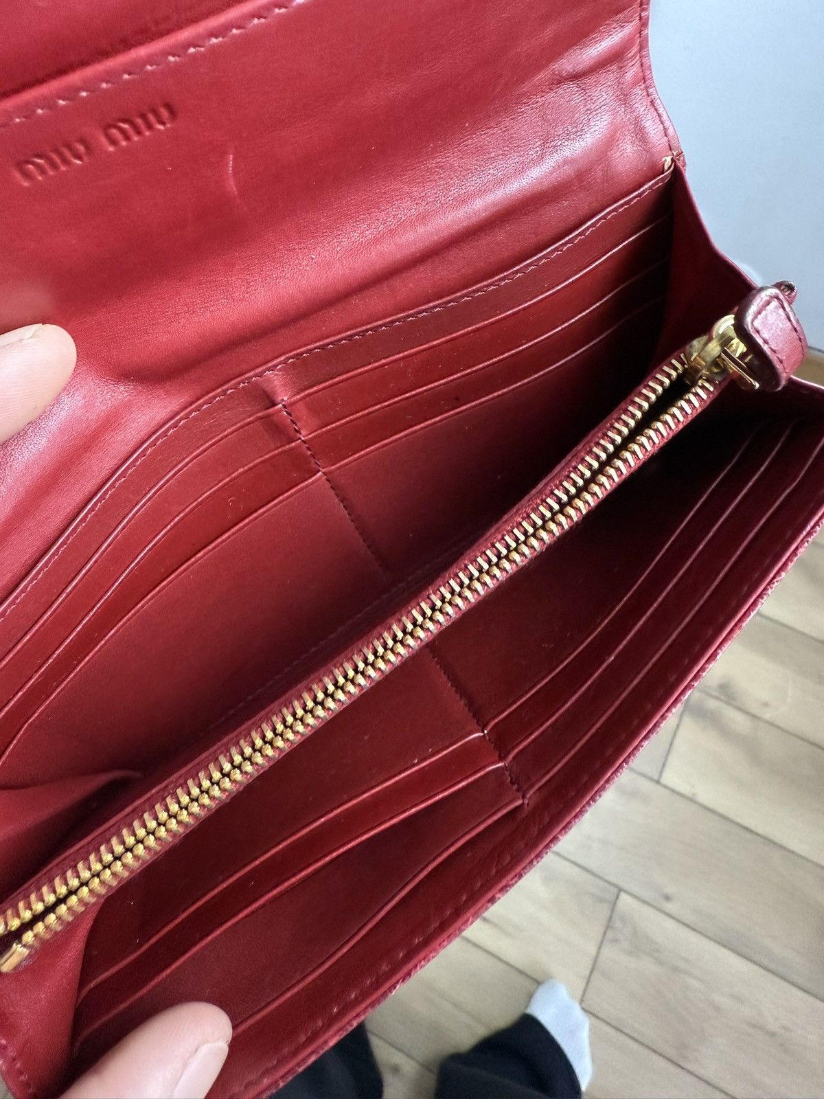 Designer × Miu Miu Vintage y2k Miu Miu leather wallet designer archive luxury Size ONE SIZE - 8 Thumbnail