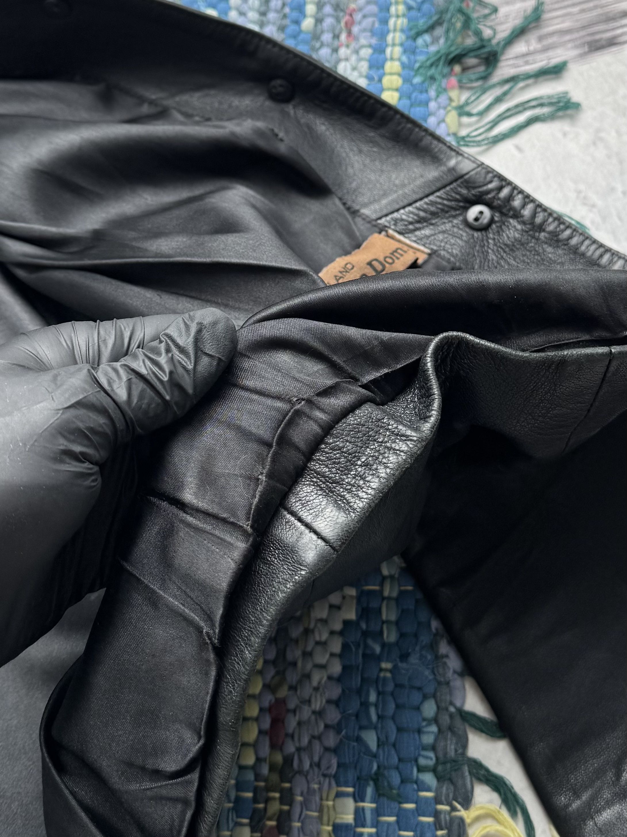 Vintage Vintage Cropped Leather Jacket A8(V1)D15 Size L / US 10 / IT 46 - 12 Thumbnail