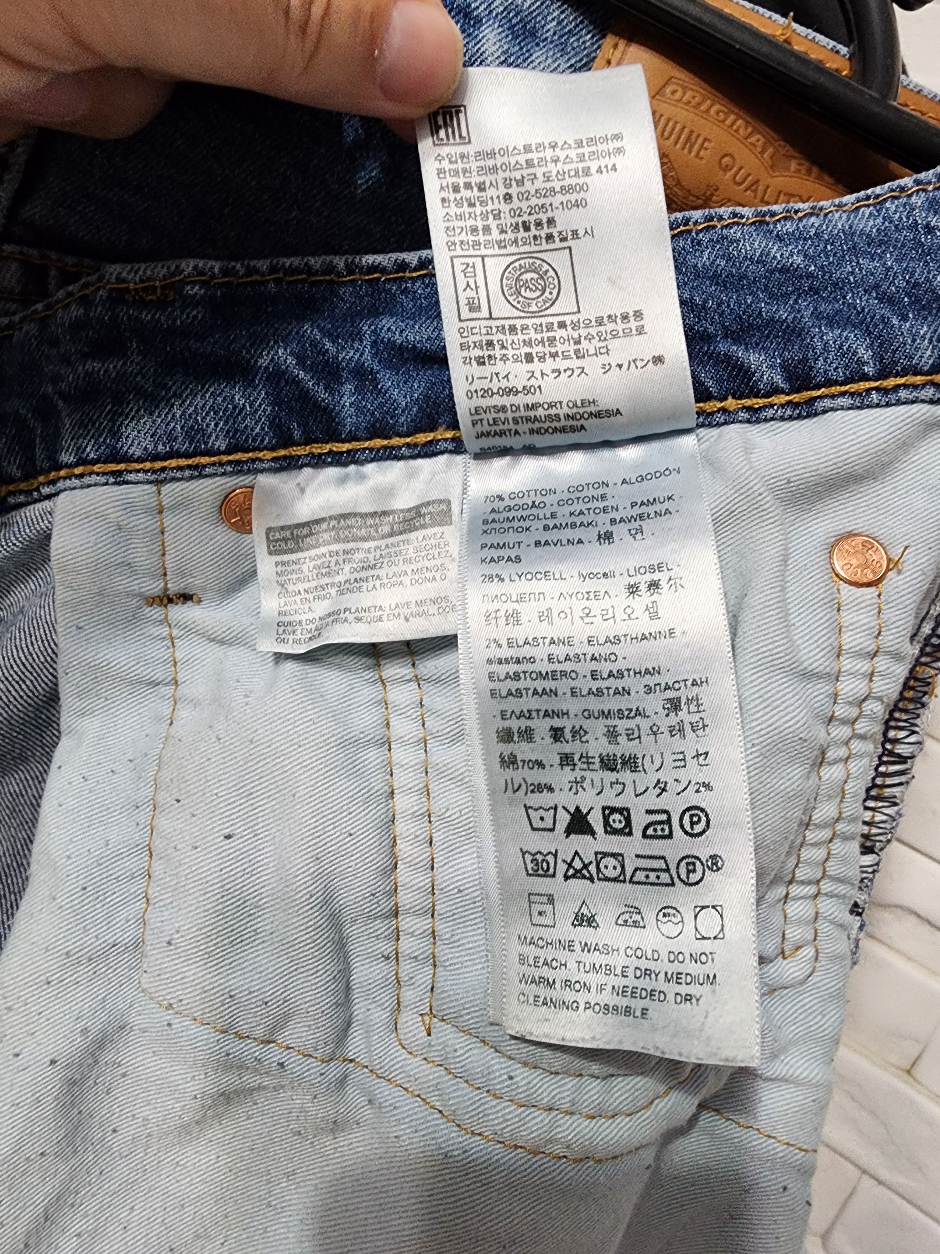 Blue men's jeans.