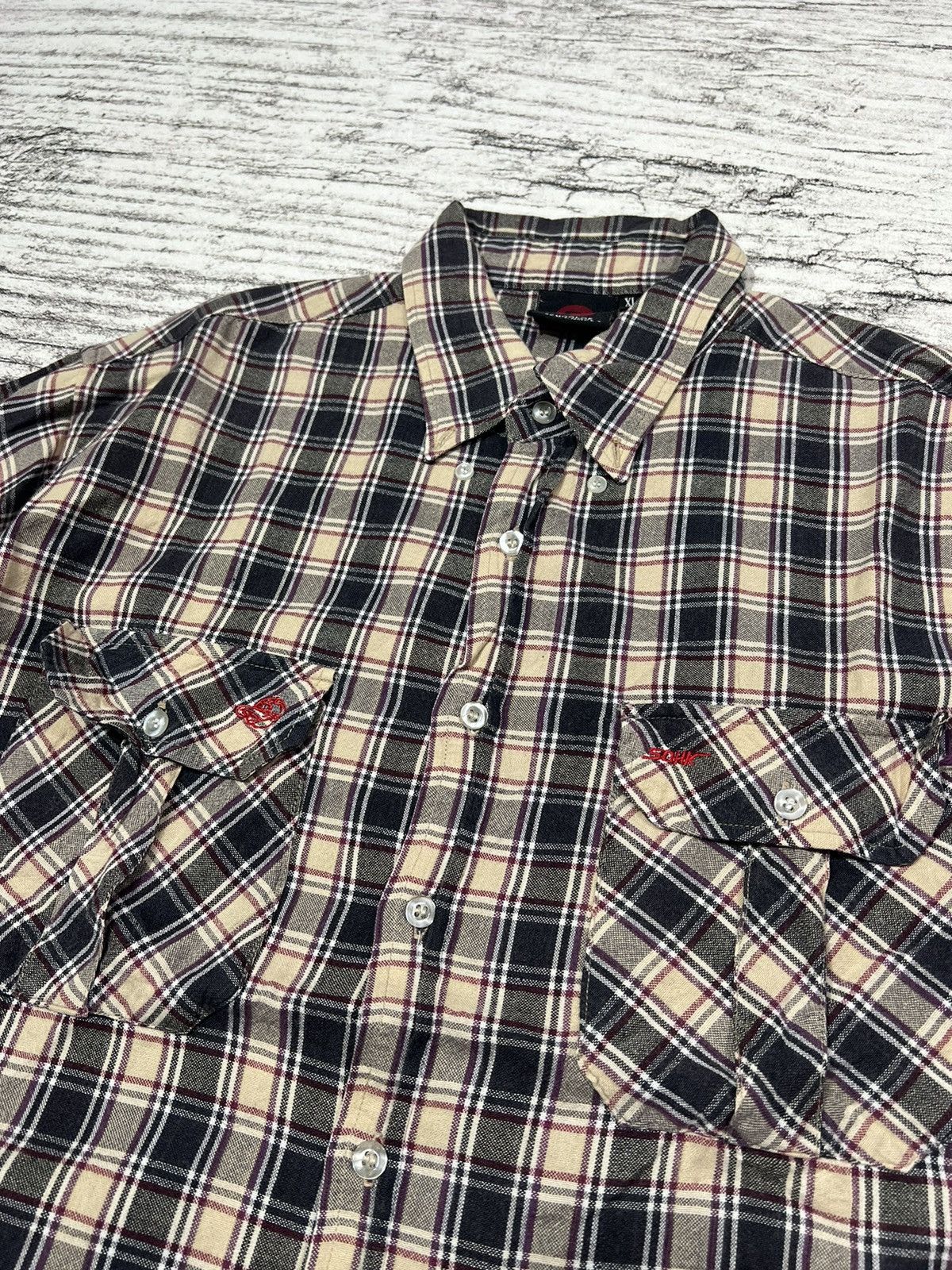 Comme des Garcons SHIRT × Supreme 2000s Japanese SOHK Hysteric Pocket Plaid Boxy Shirt y2k Lgb Size US L / EU 52-54 / 3 - 2 Thumbnail