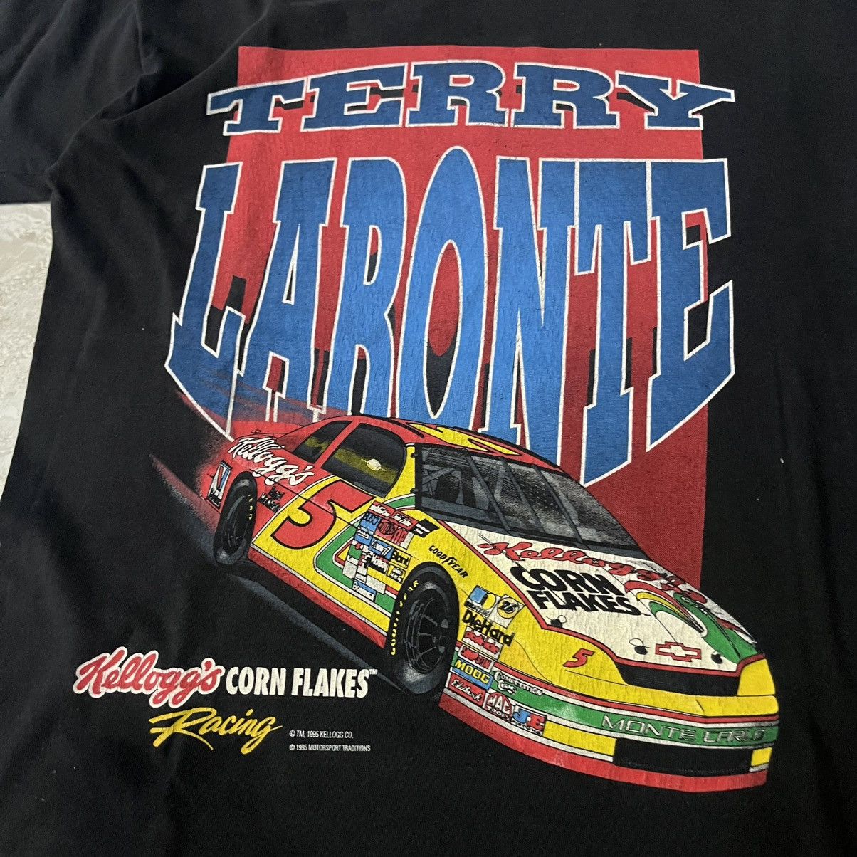 NASCAR Vintage 94 NASCAR Terry Labonte Corn Flakes Racing T-shirt Size US L / EU 52-54 / 3 - 3 Thumbnail